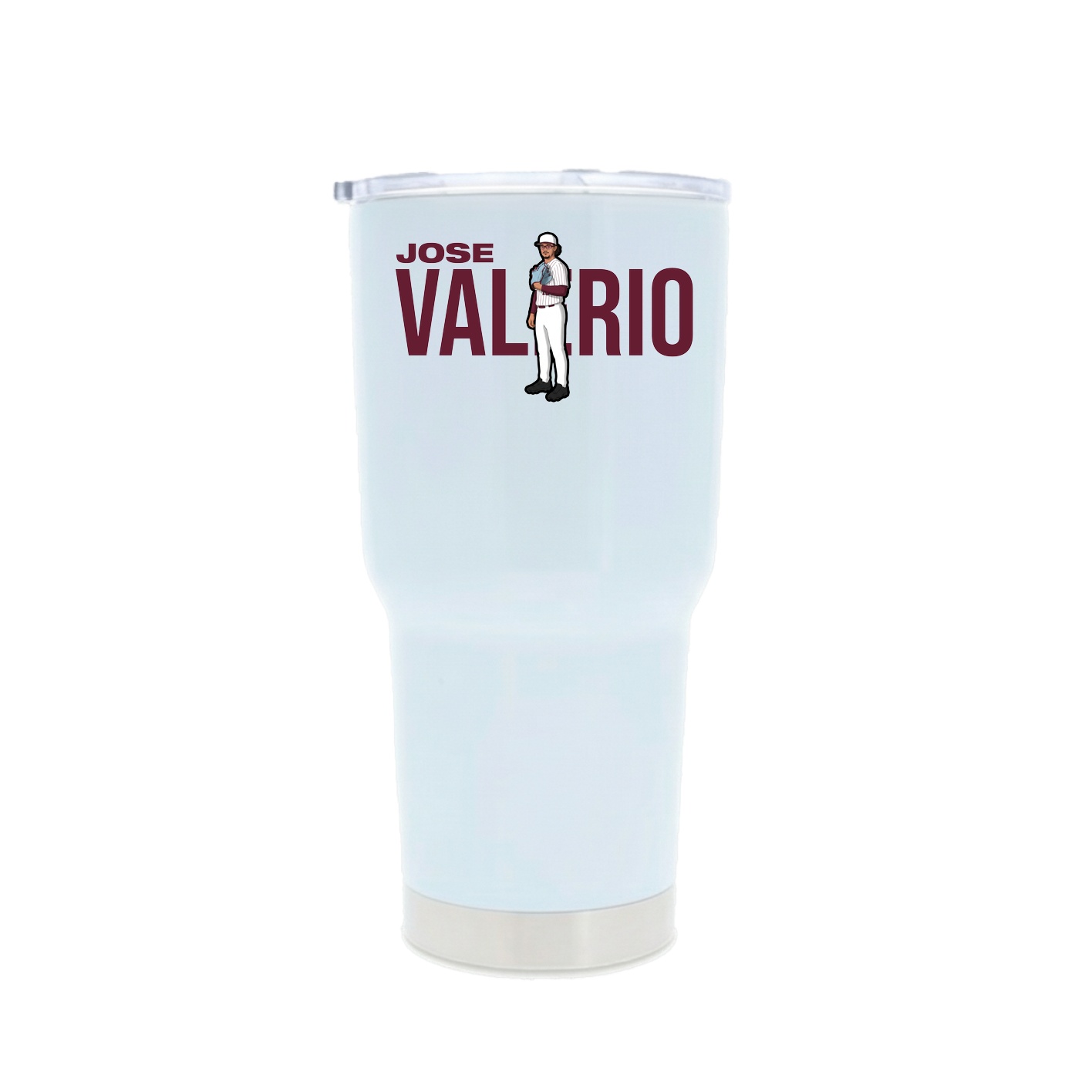 30oz Stainless Steel Tumbler — Player Name in White