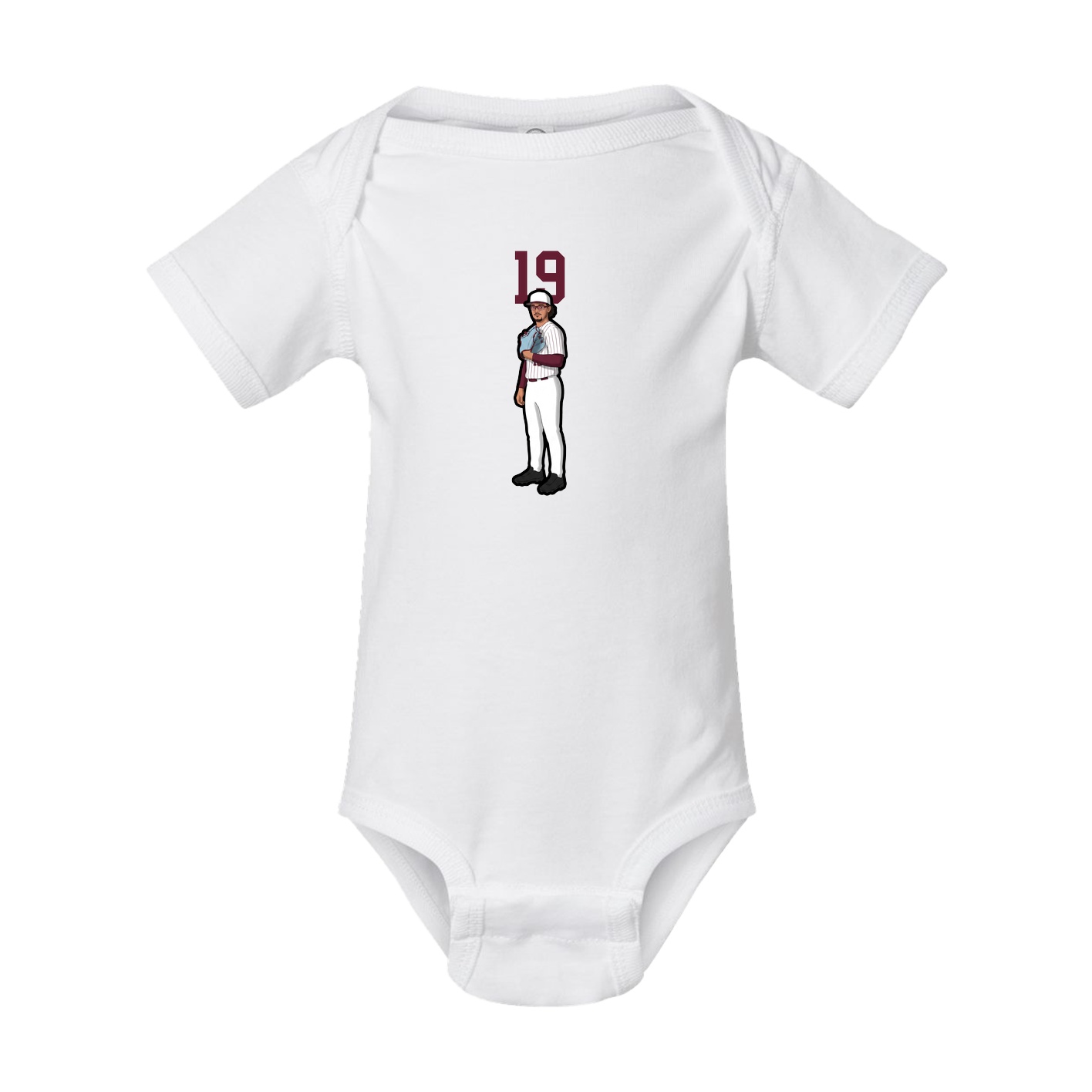 Baby Onesie — Number Top in White