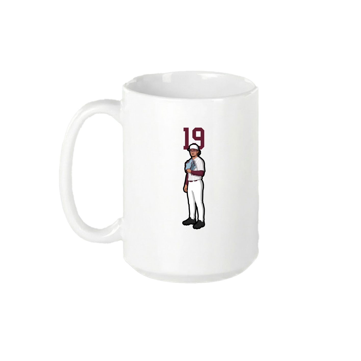15oz Coffee Mug — Number Top in White