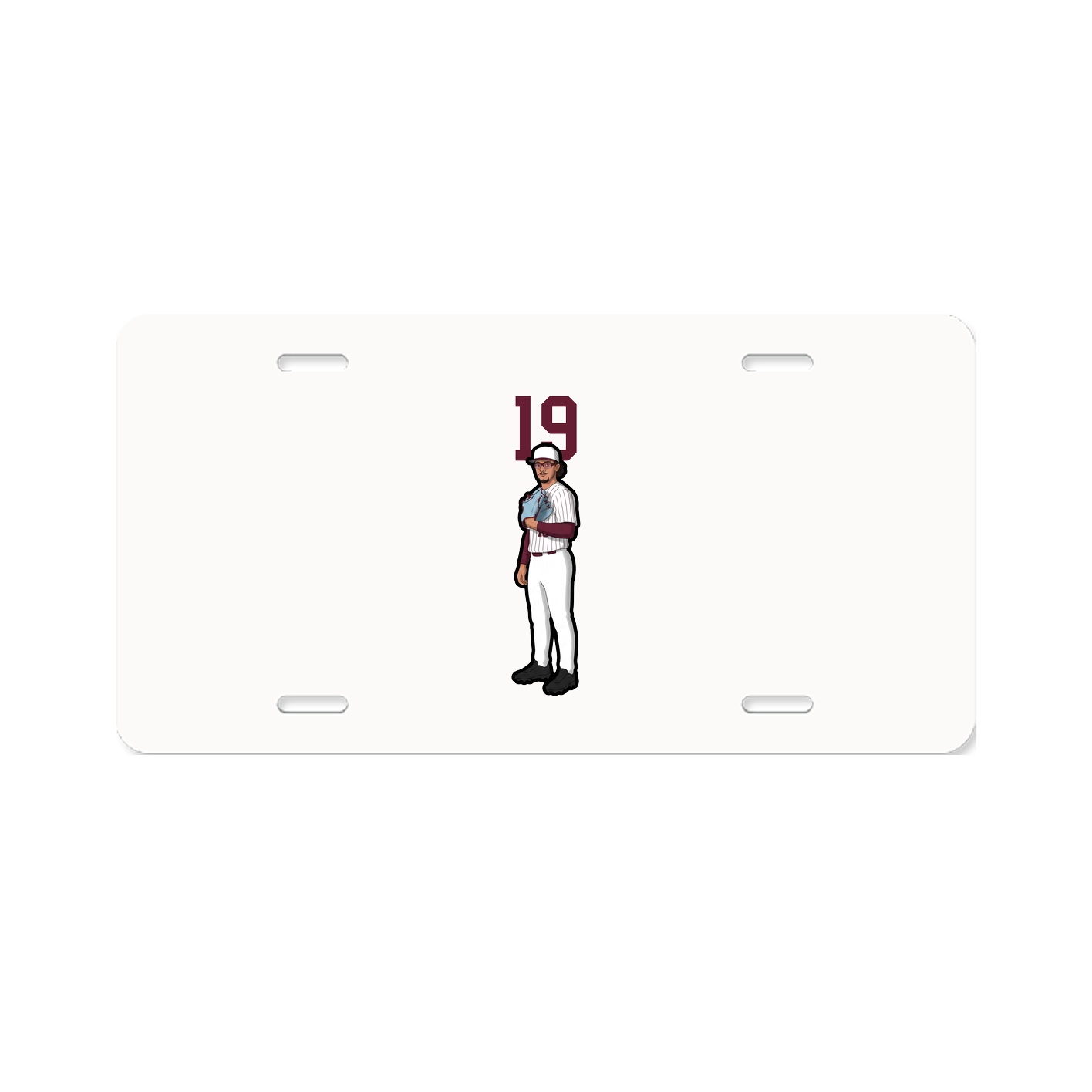 License Plate — Number Top in Classic