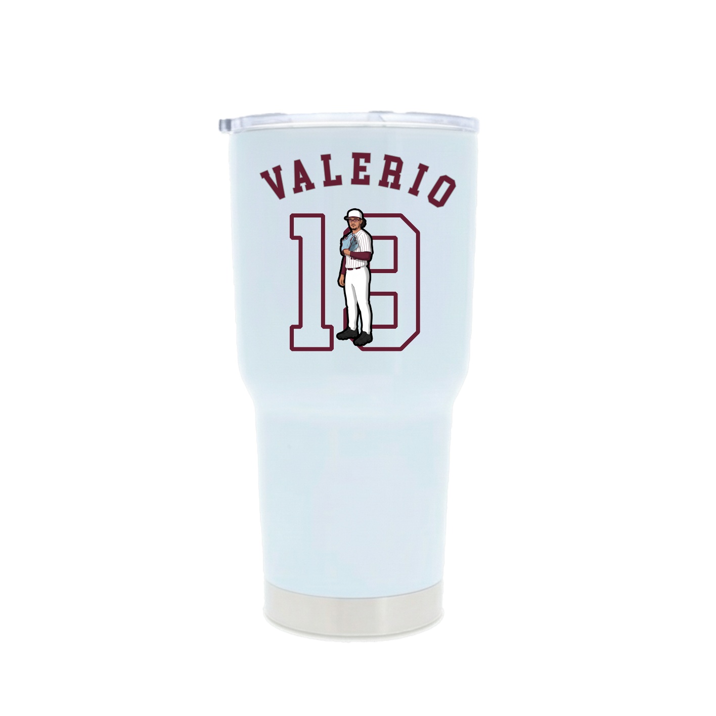30oz Stainless Steel Tumbler — Shirsey Arch in White