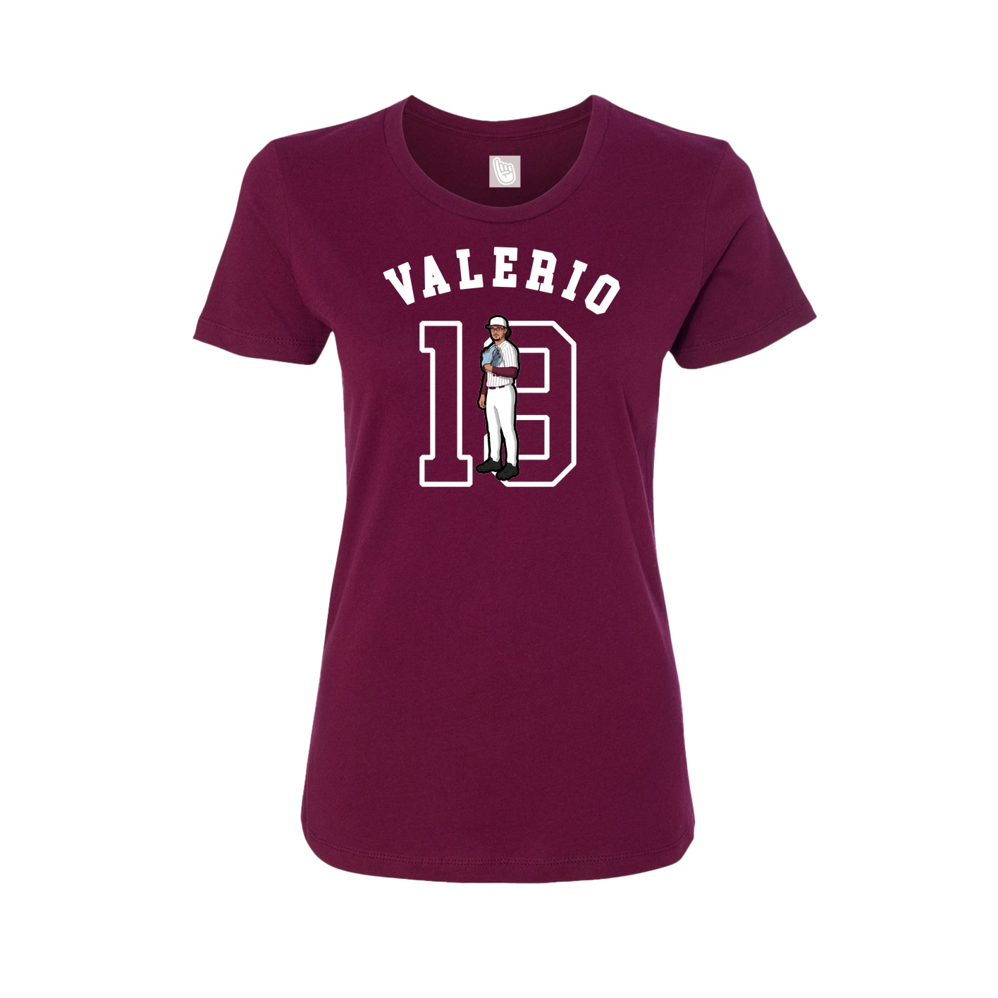 Fitted Women's Tee — Shirsey Arch in Maroon