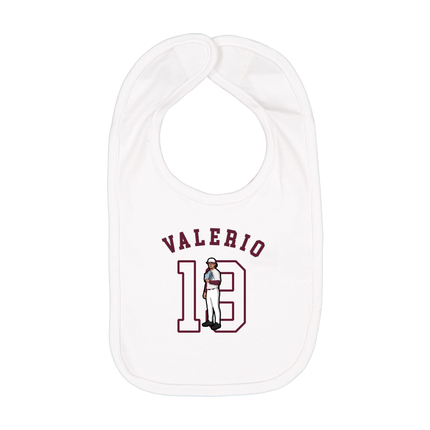 Infant Bib — Shirsey Arch in White