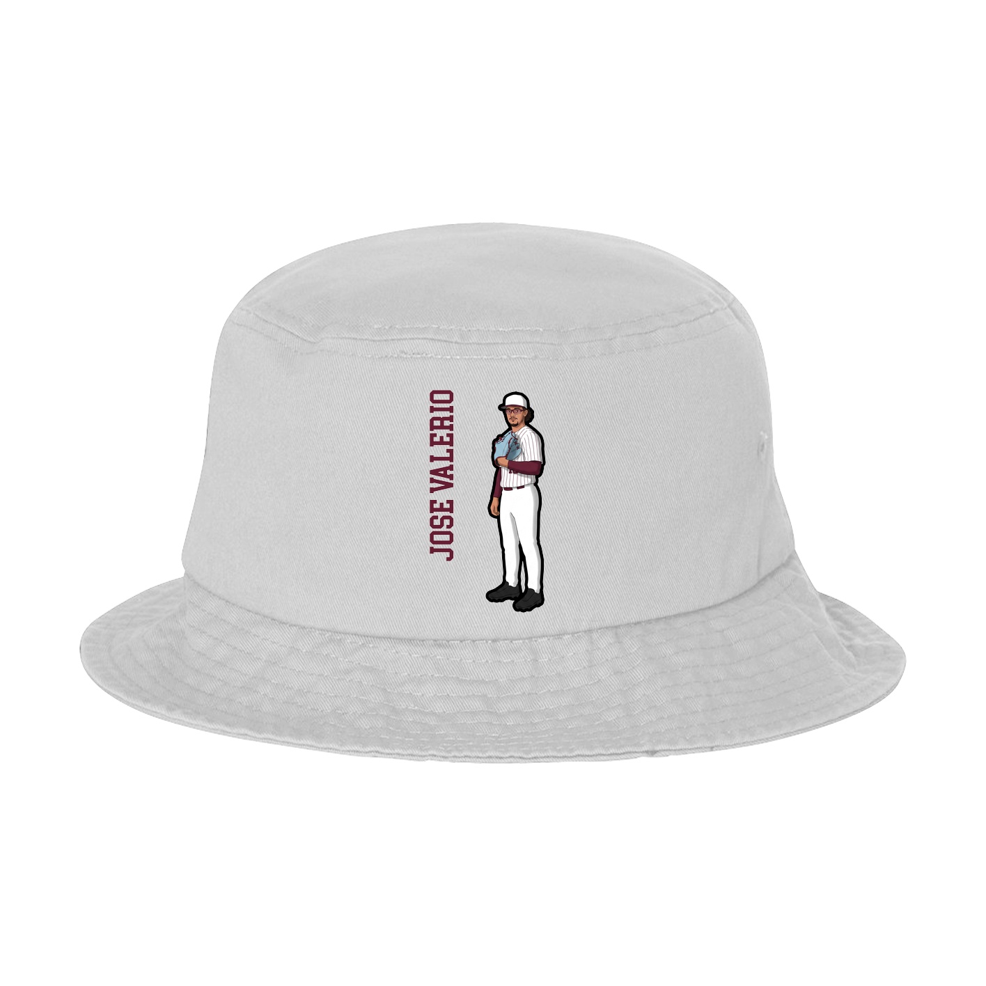 Bucket Cap — Name Vertical in White