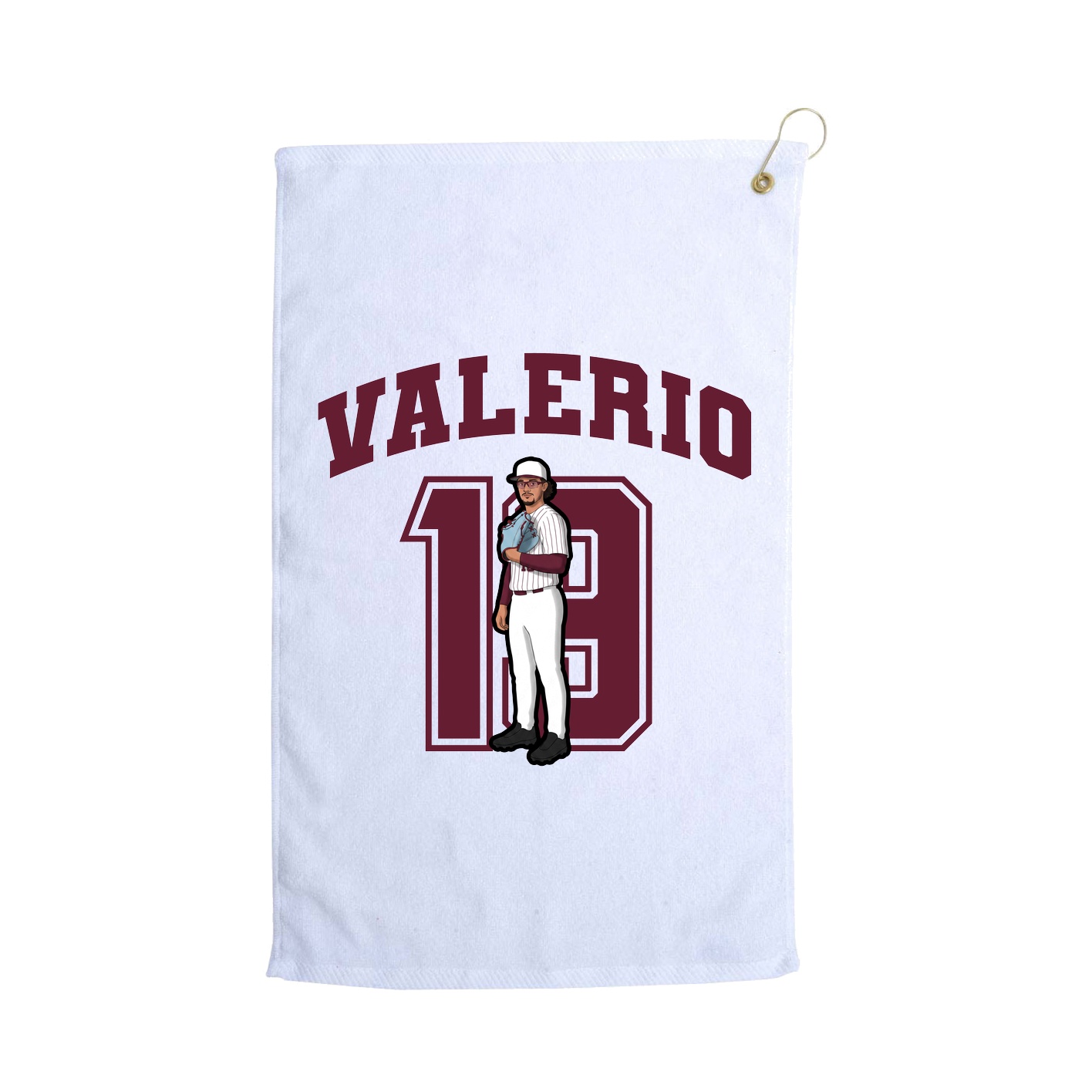Golf Towel — Number in White