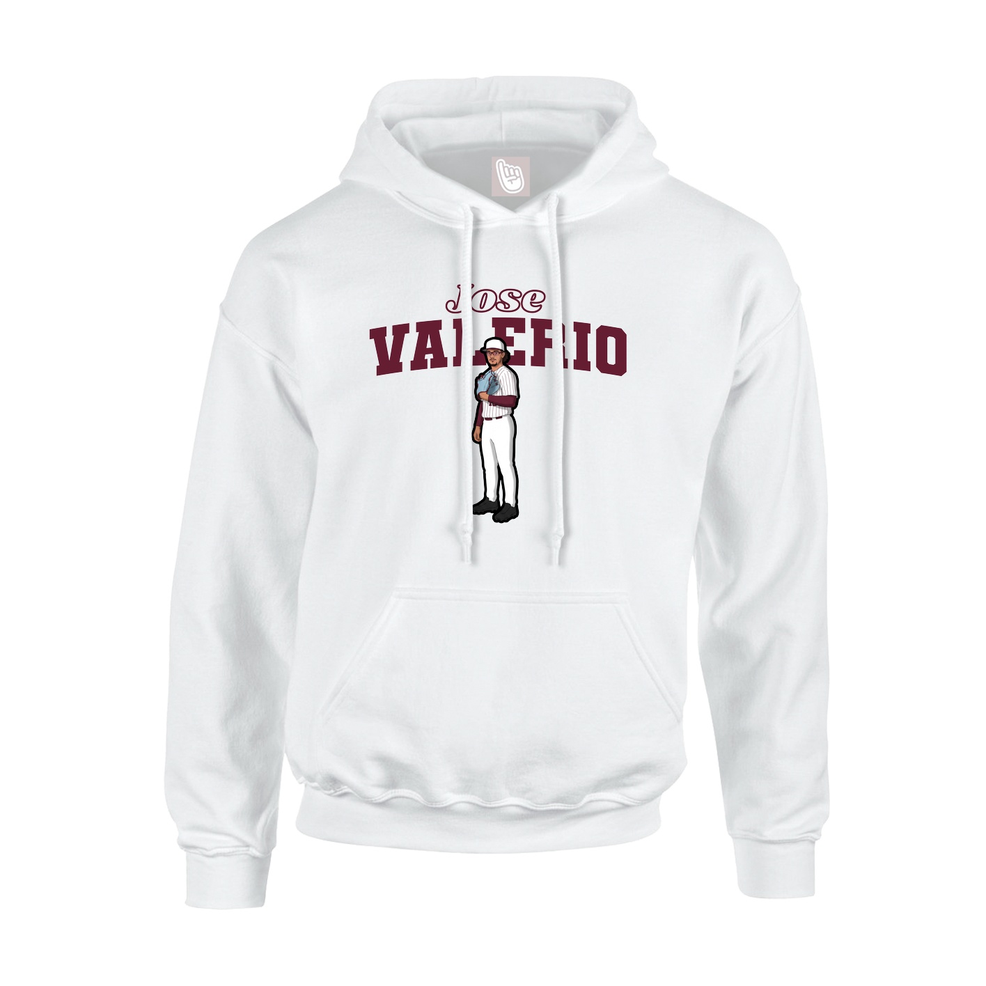 Hoodie — Name Arch in White