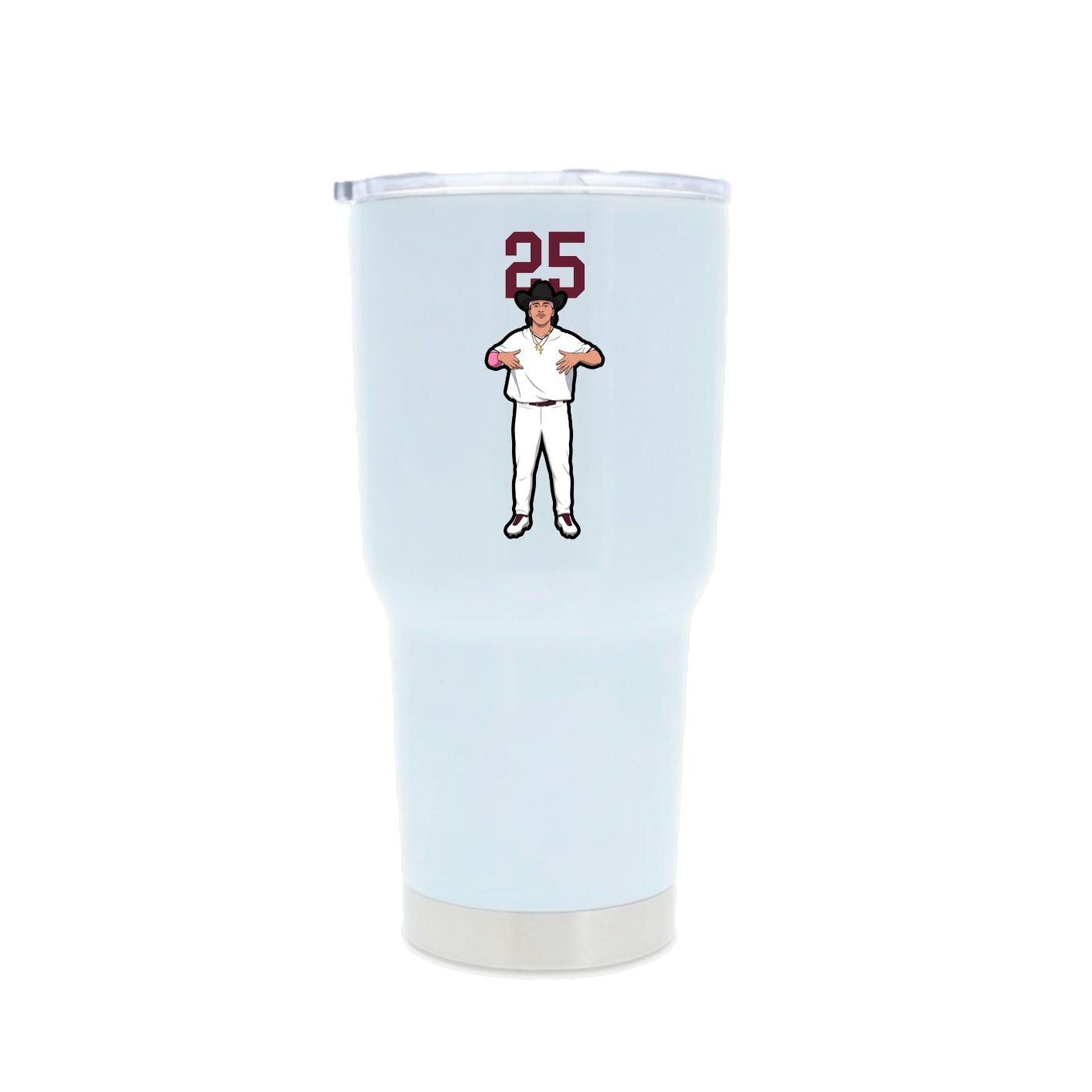 30oz Stainless Steel Tumbler — Classic in White