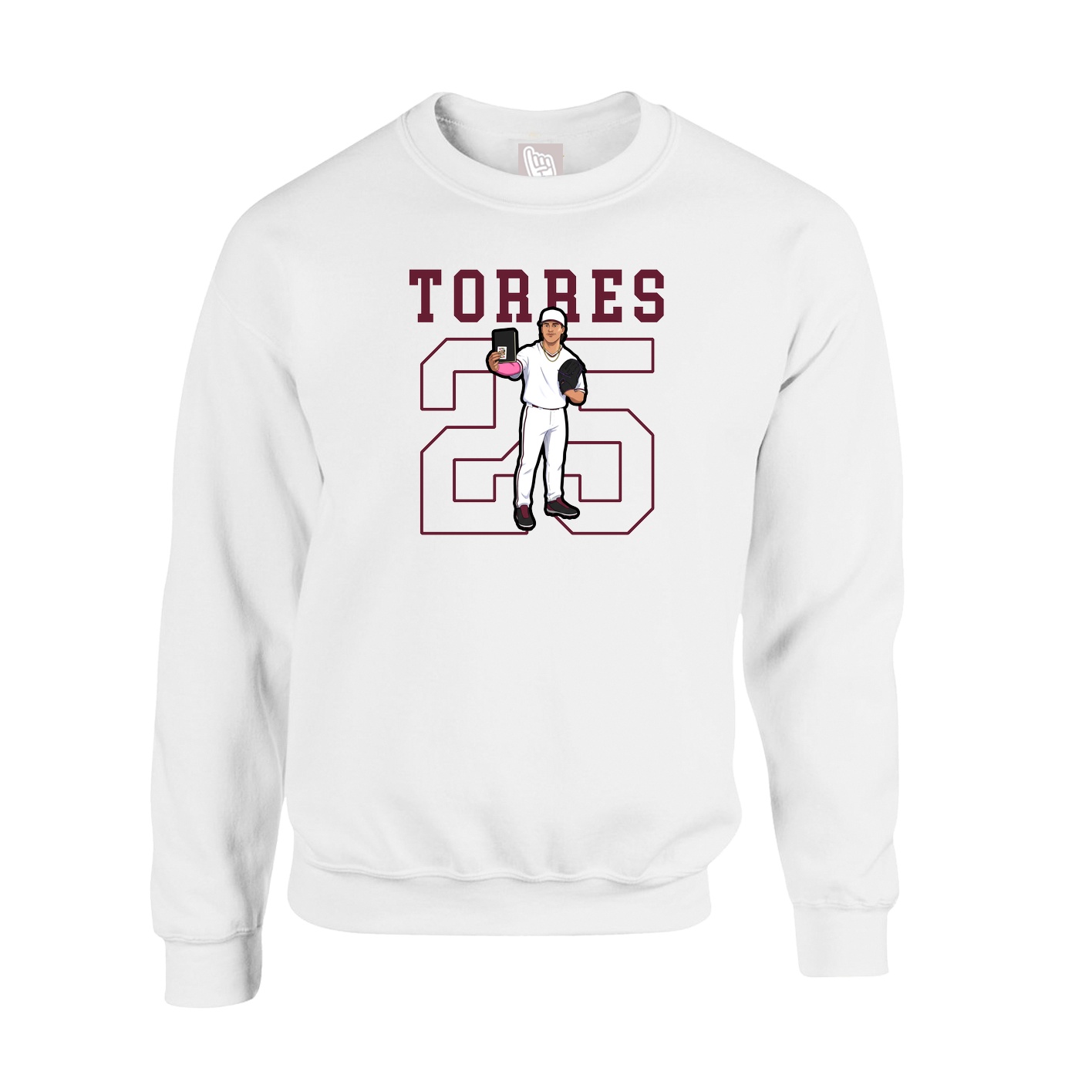 Fleece Crew — Classic in White