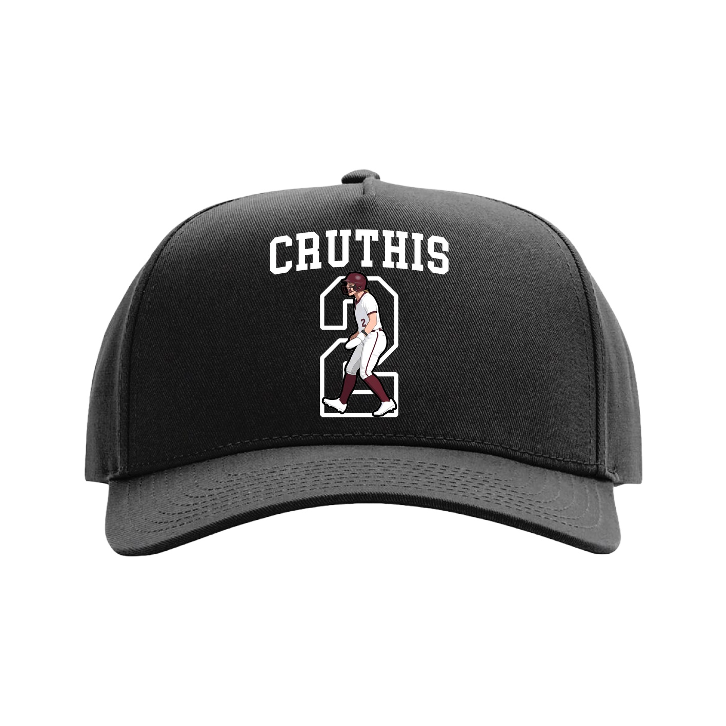 Full Fabric Five-Panel Champ Cap — Shirsey in Black