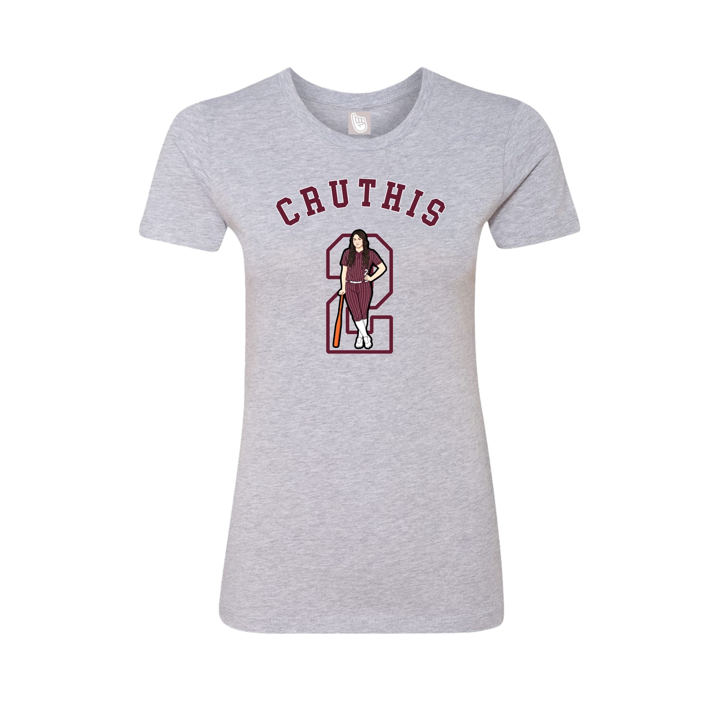 Fitted Women's Tee — Shirsey Arch in Grey