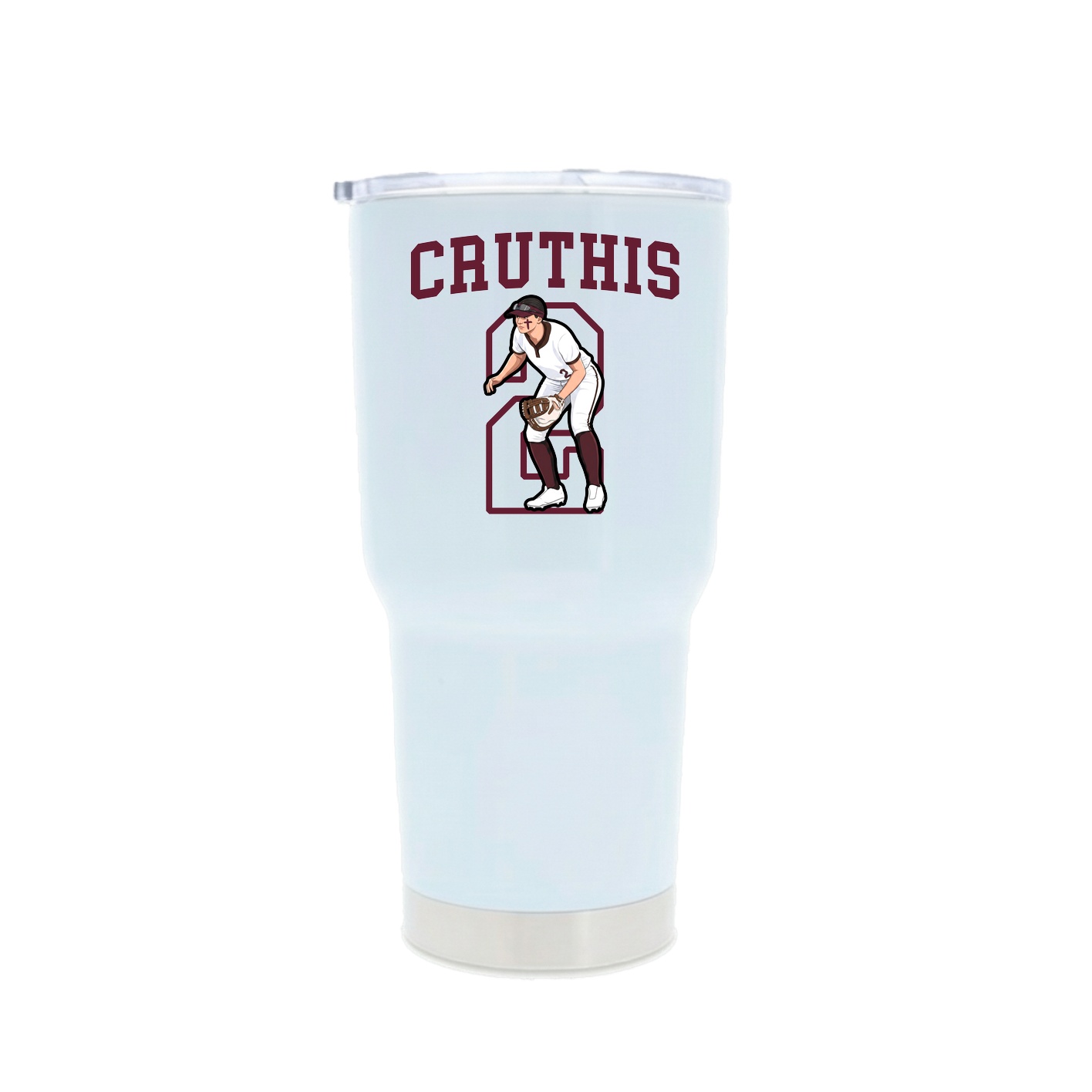 30oz Stainless Steel Tumbler — Shirsey in White