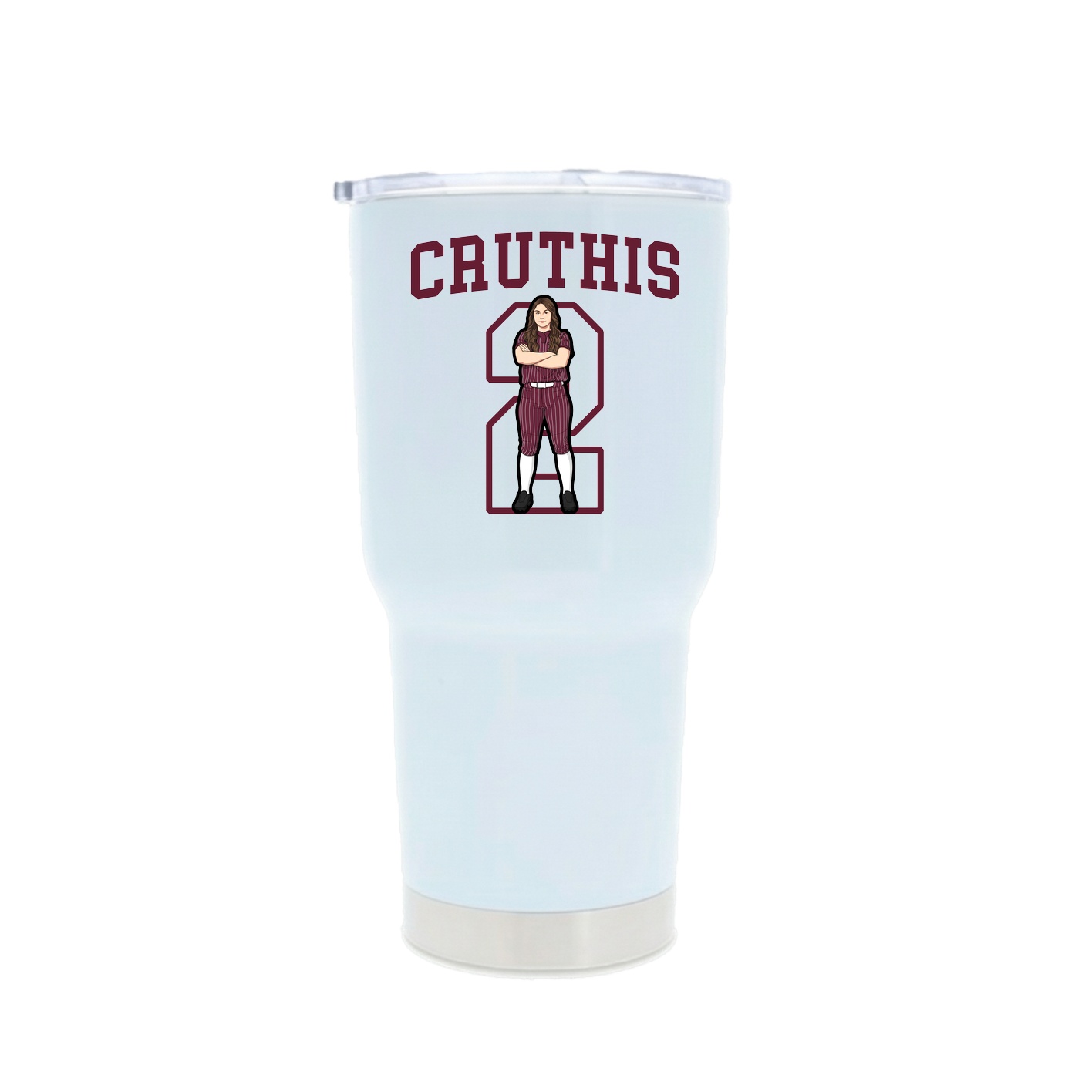 30oz Stainless Steel Tumbler — Shirsey in White