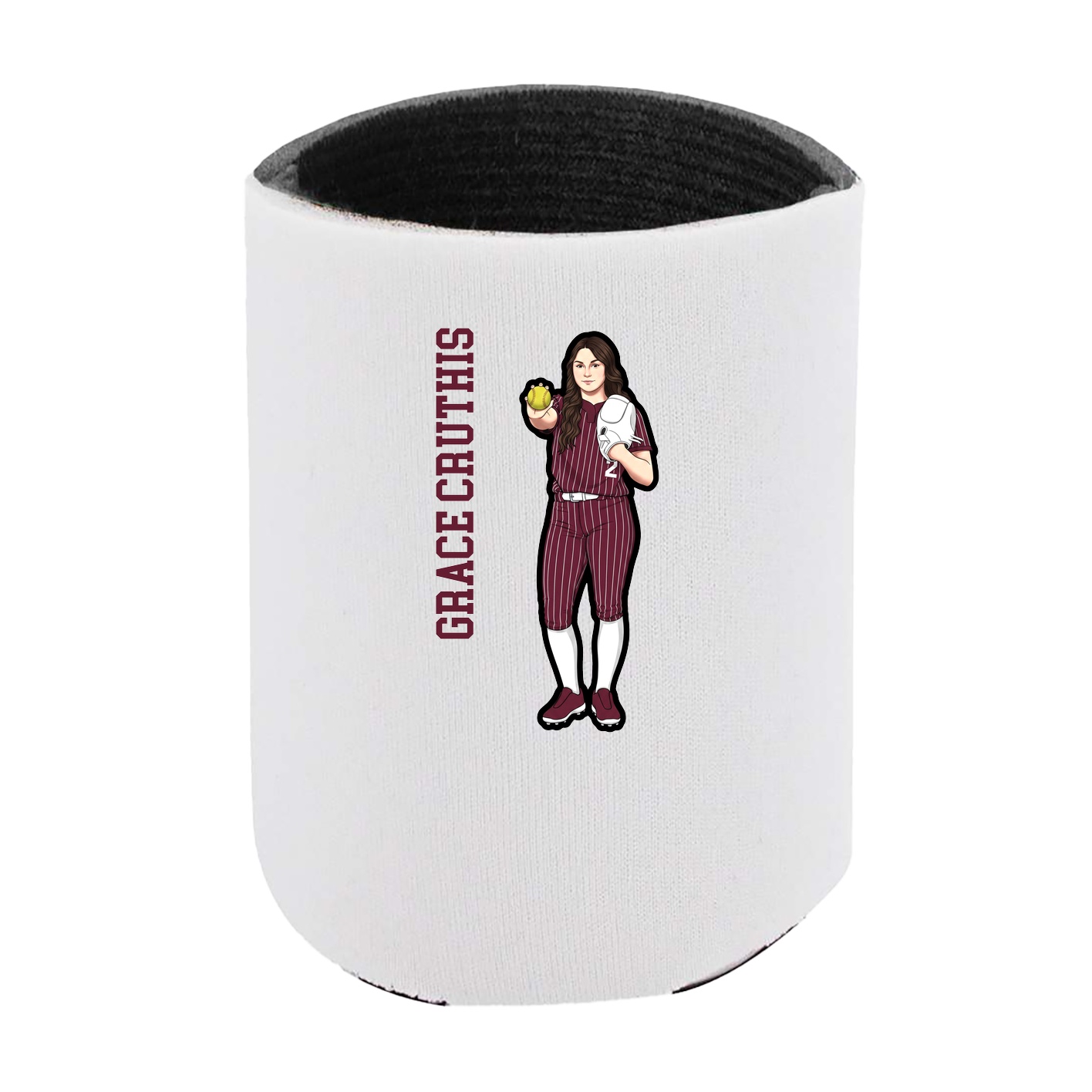 Can Holder — Name Vertical in White
