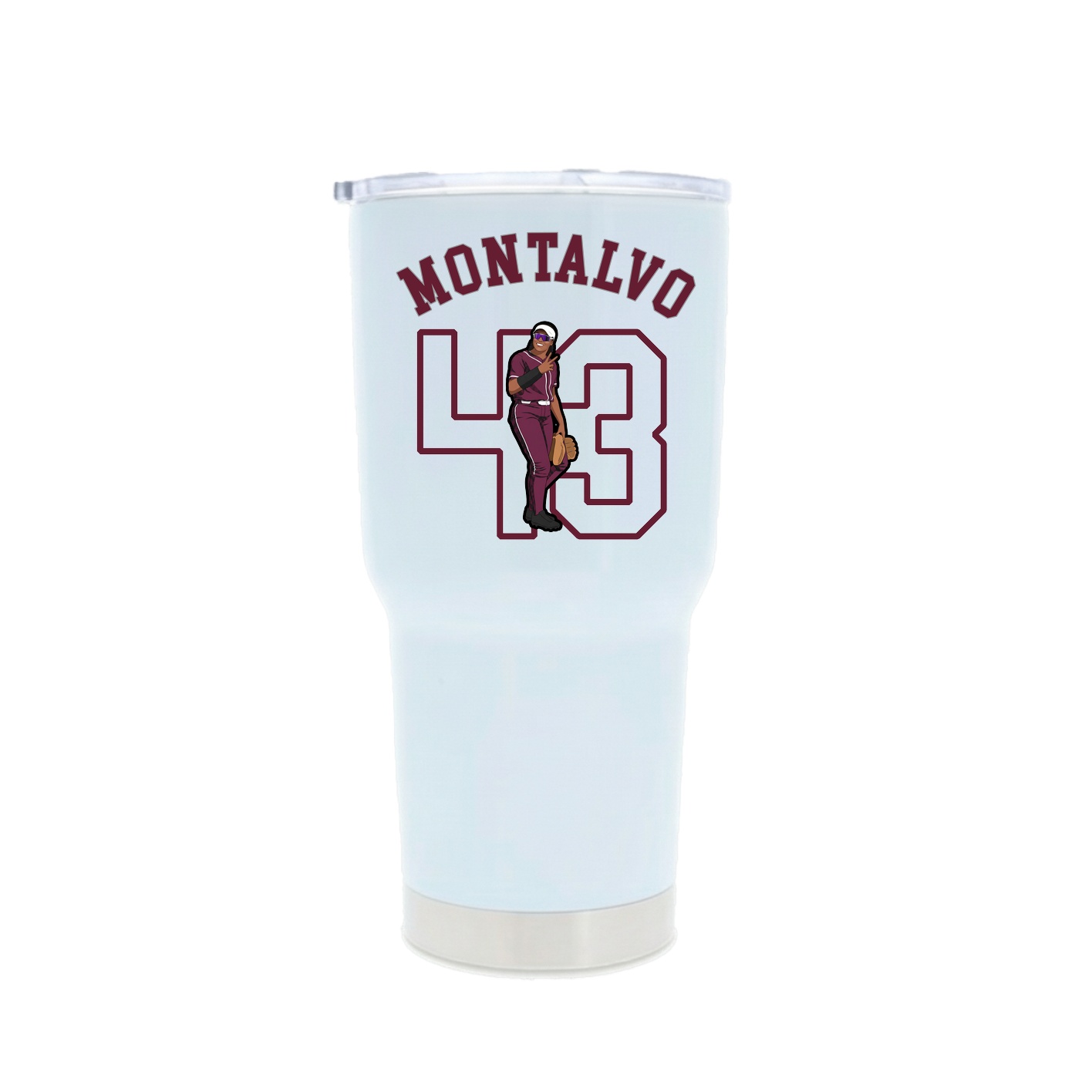 30oz Stainless Steel Tumbler — Shirsey Arch in White
