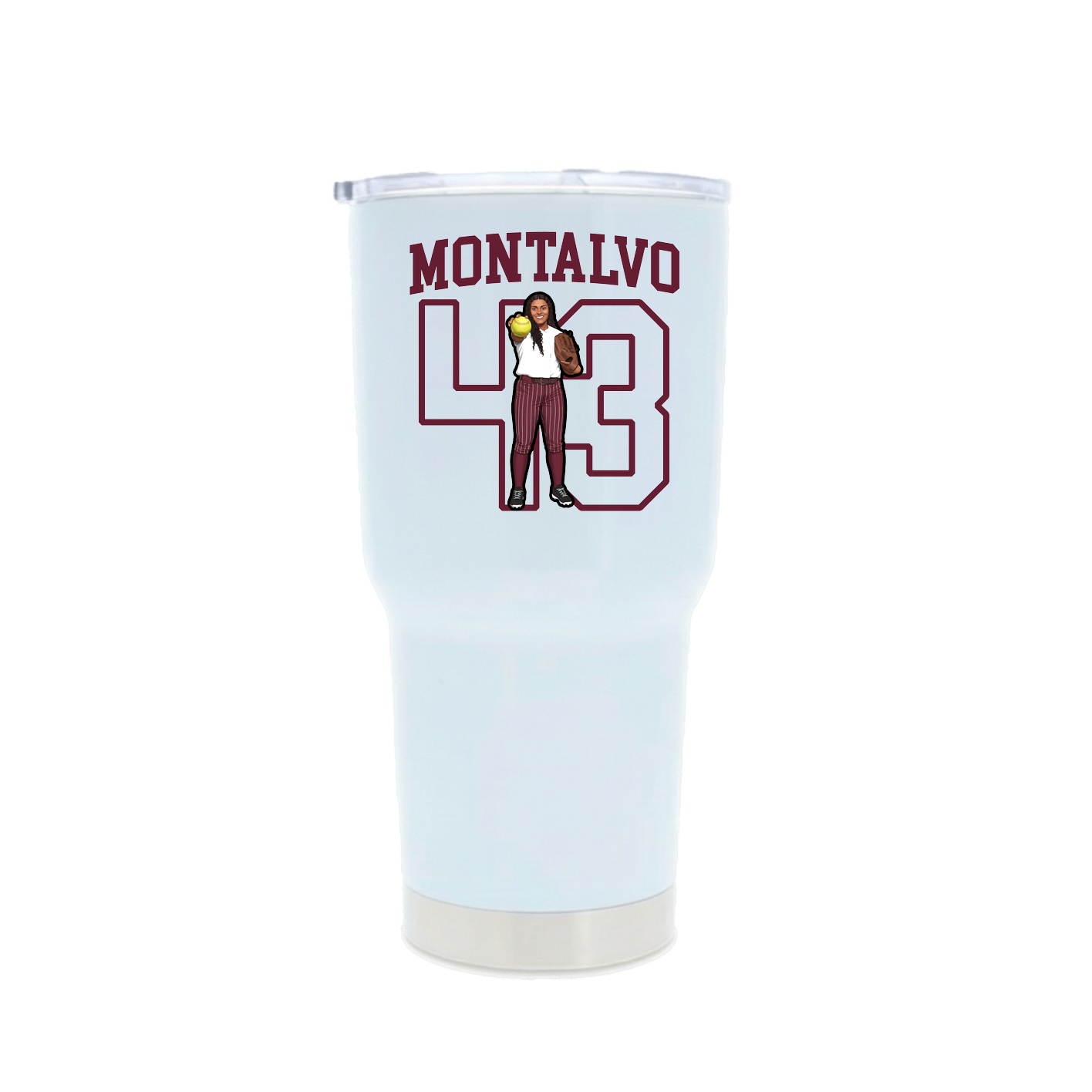 30oz Stainless Steel Tumbler — Shirsey in White