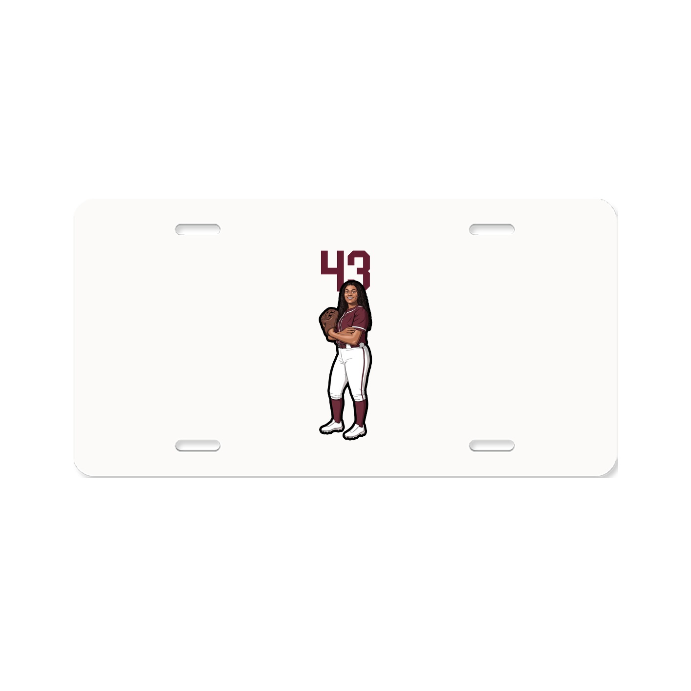 License Plate — Number Top in Classic