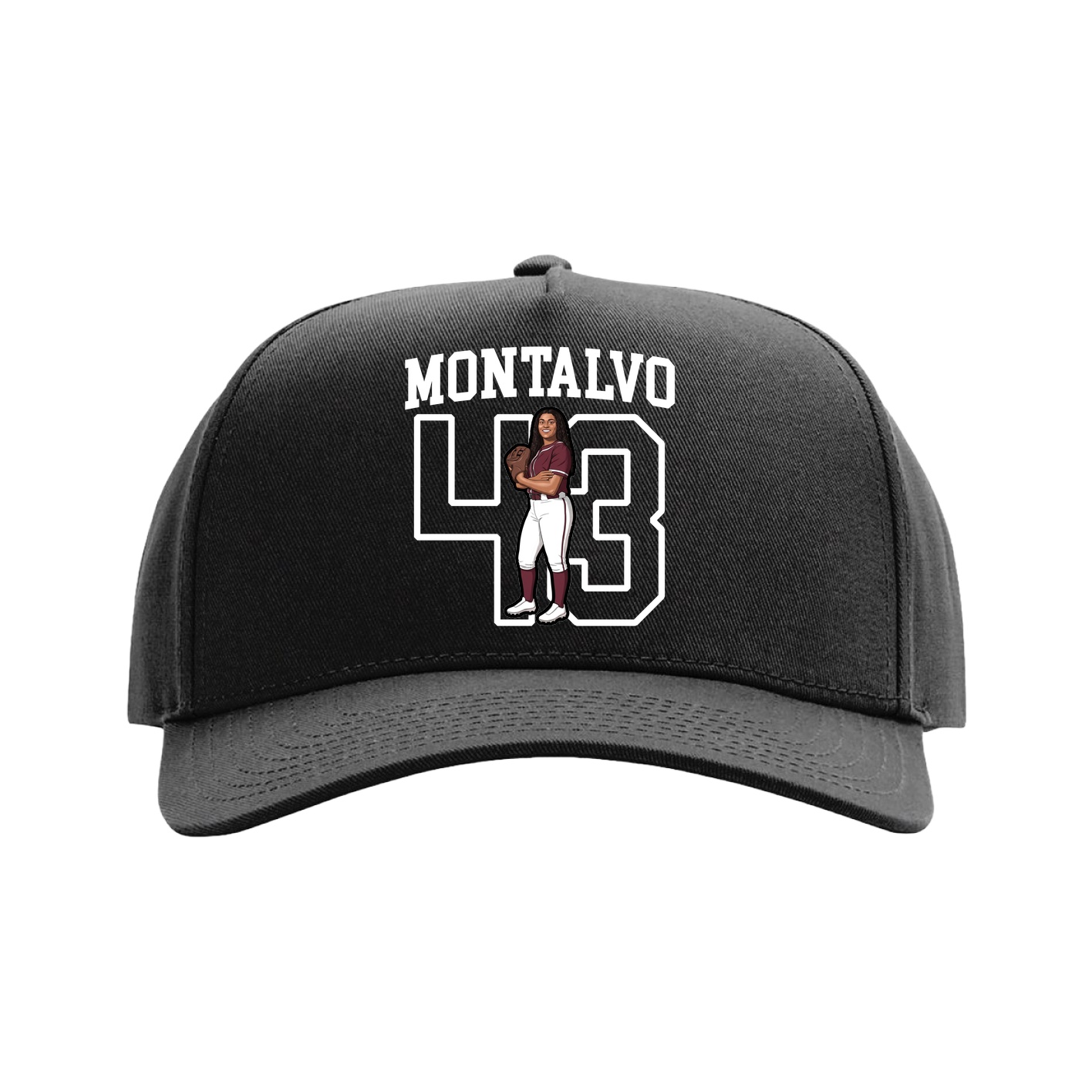 Full Fabric Five-Panel Champ Cap — Shirsey in Black