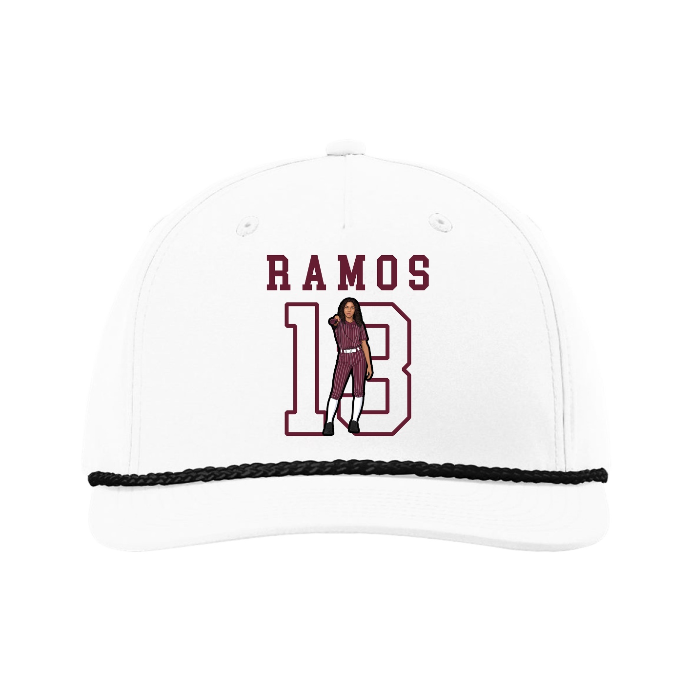 Five-Panel Classic Rope Cap — Shirsey in White