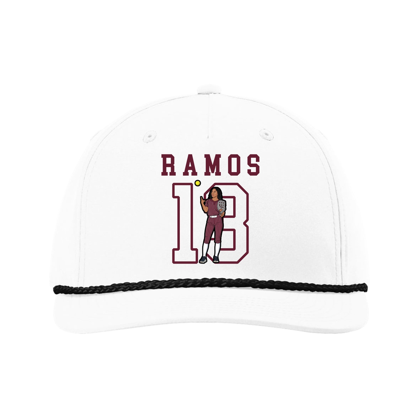 Five-Panel Classic Rope Cap — Shirsey in White