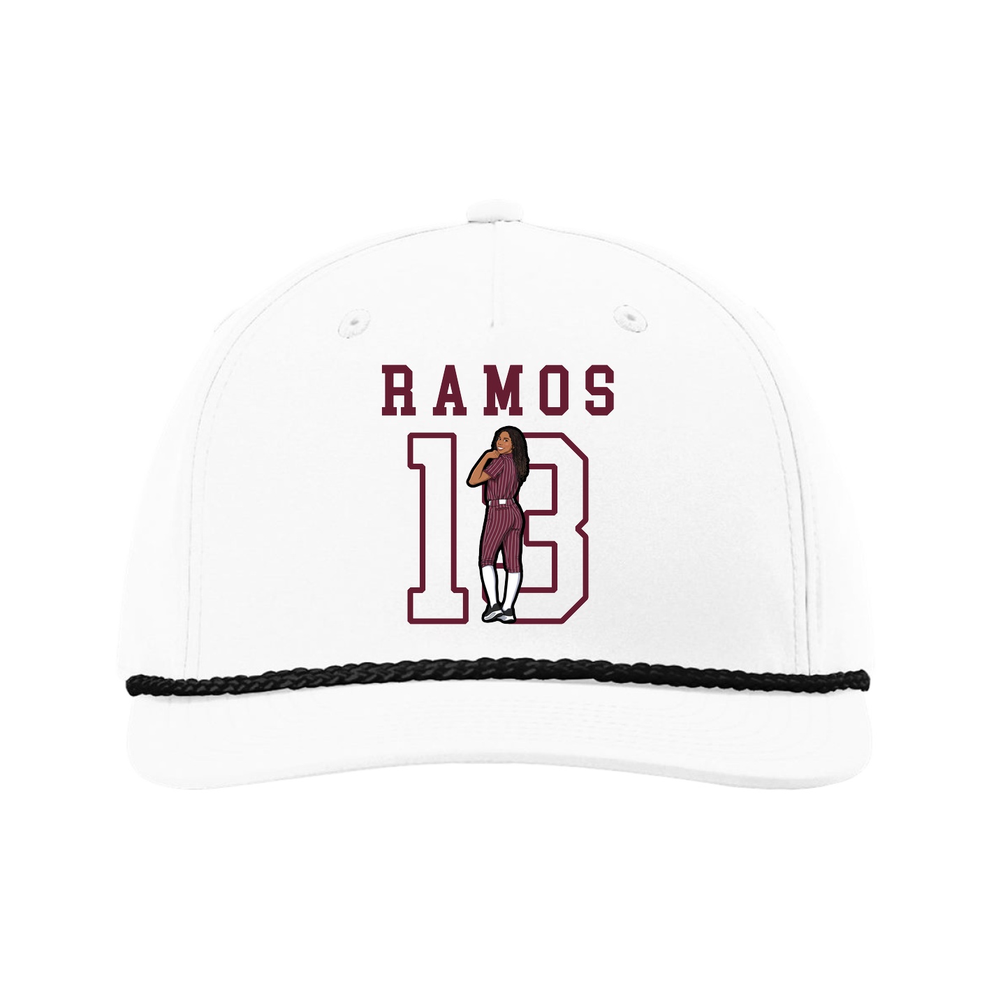Five-Panel Classic Rope Cap — Shirsey in White
