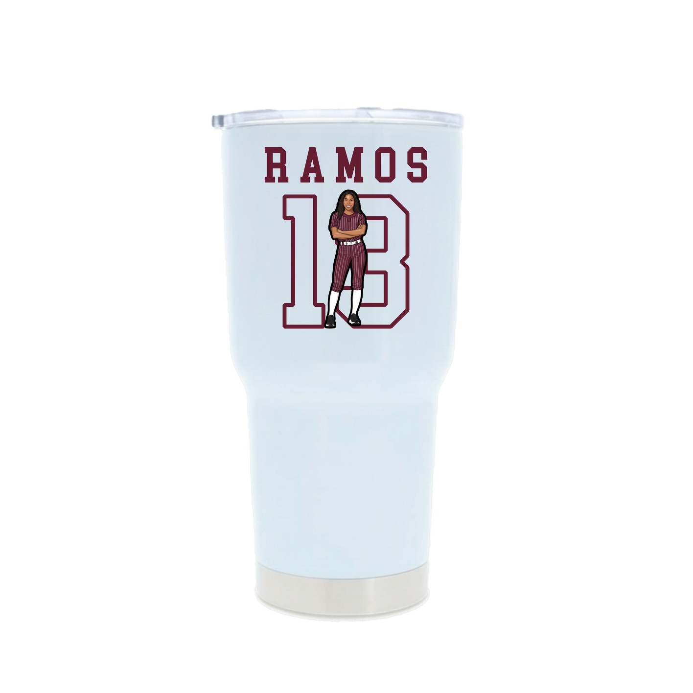 30oz Stainless Steel Tumbler — Shirsey in White