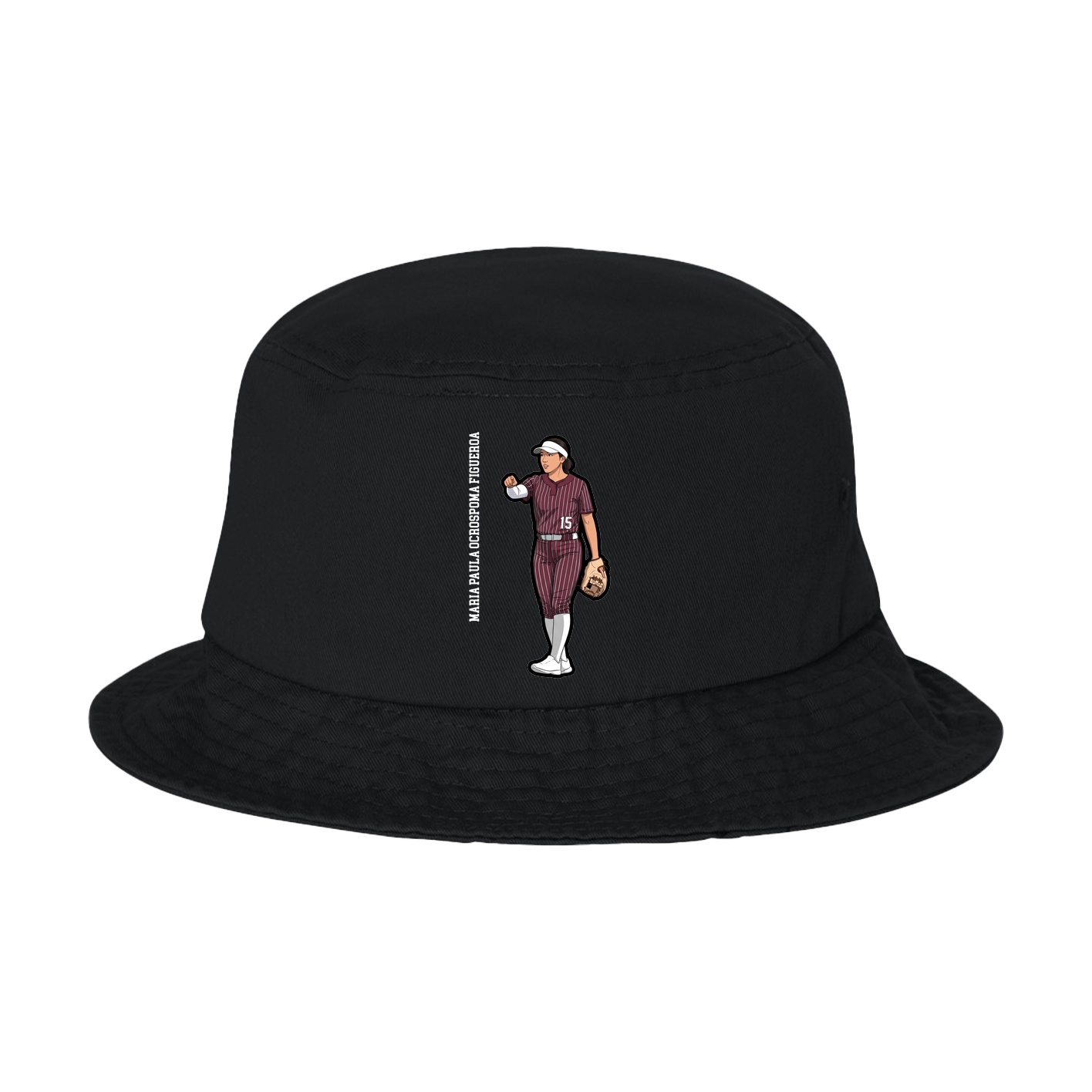 Bucket Cap — Name Vertical in Black