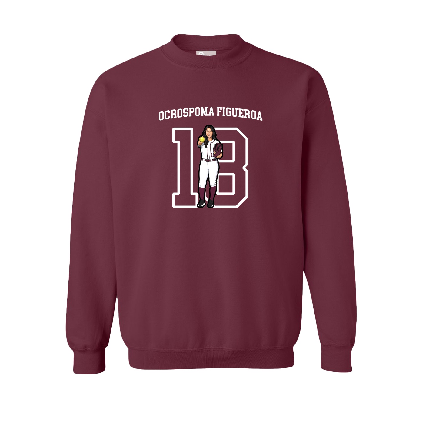 Fleece Crew — Shirsey in Maroon