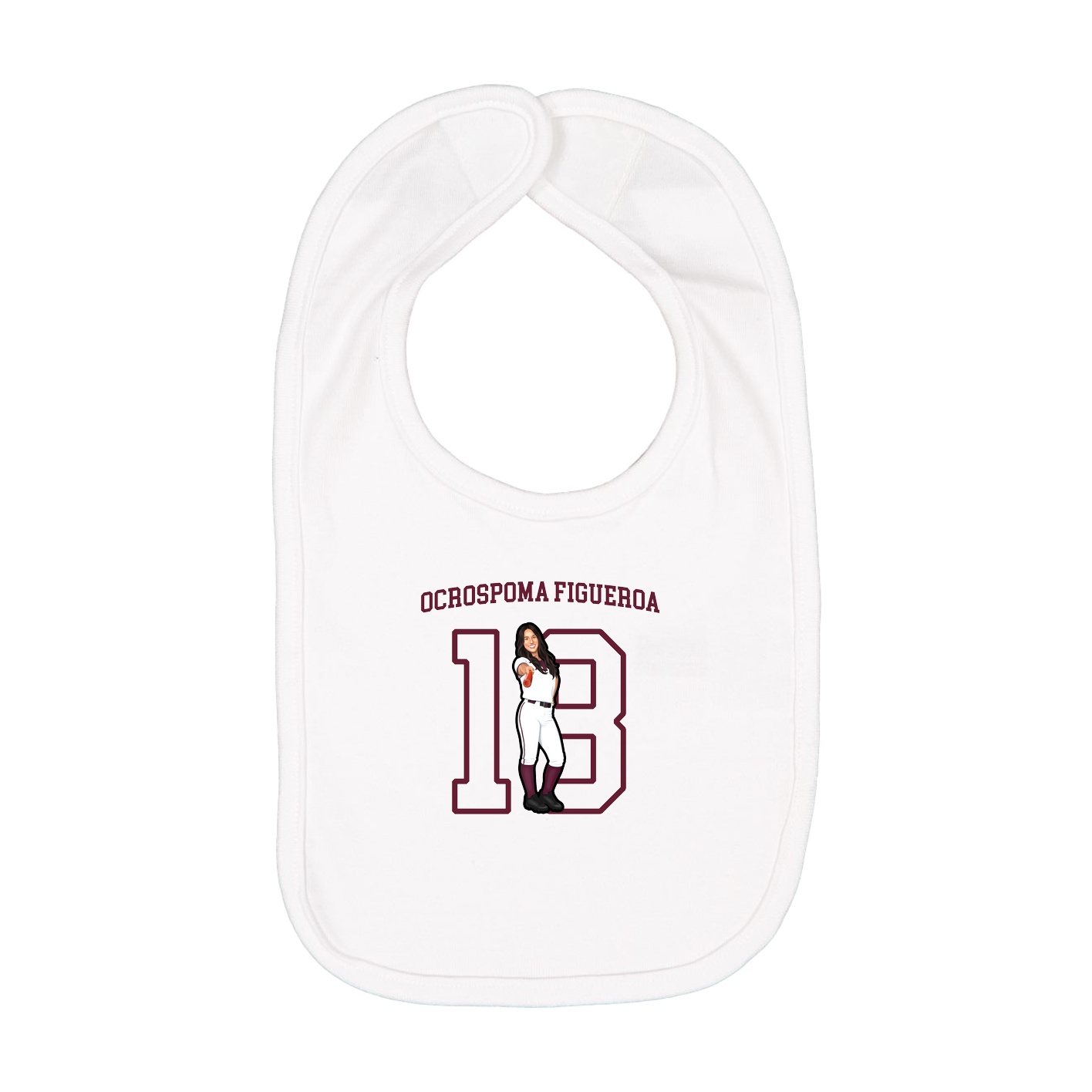 Infant Bib — Shirsey in White