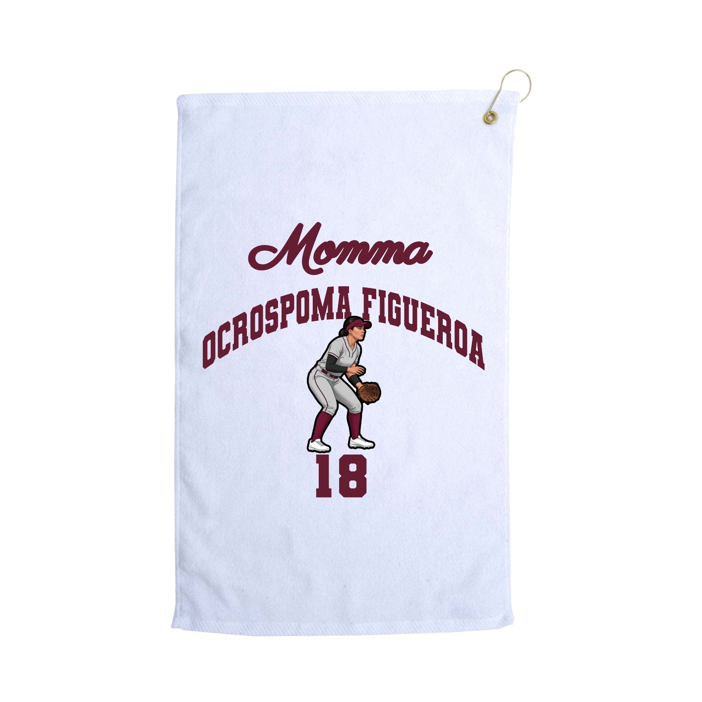 Golf Towel — Mothers Day Arch in White