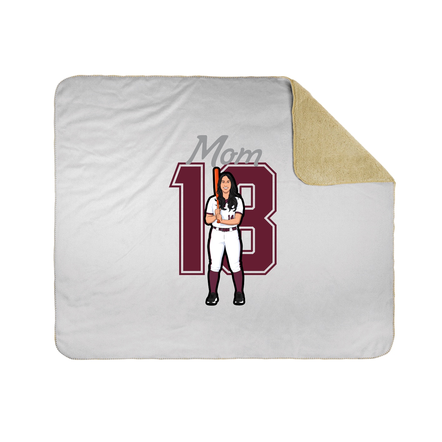 Throw Blanket — Mothers Day Shirsey in White