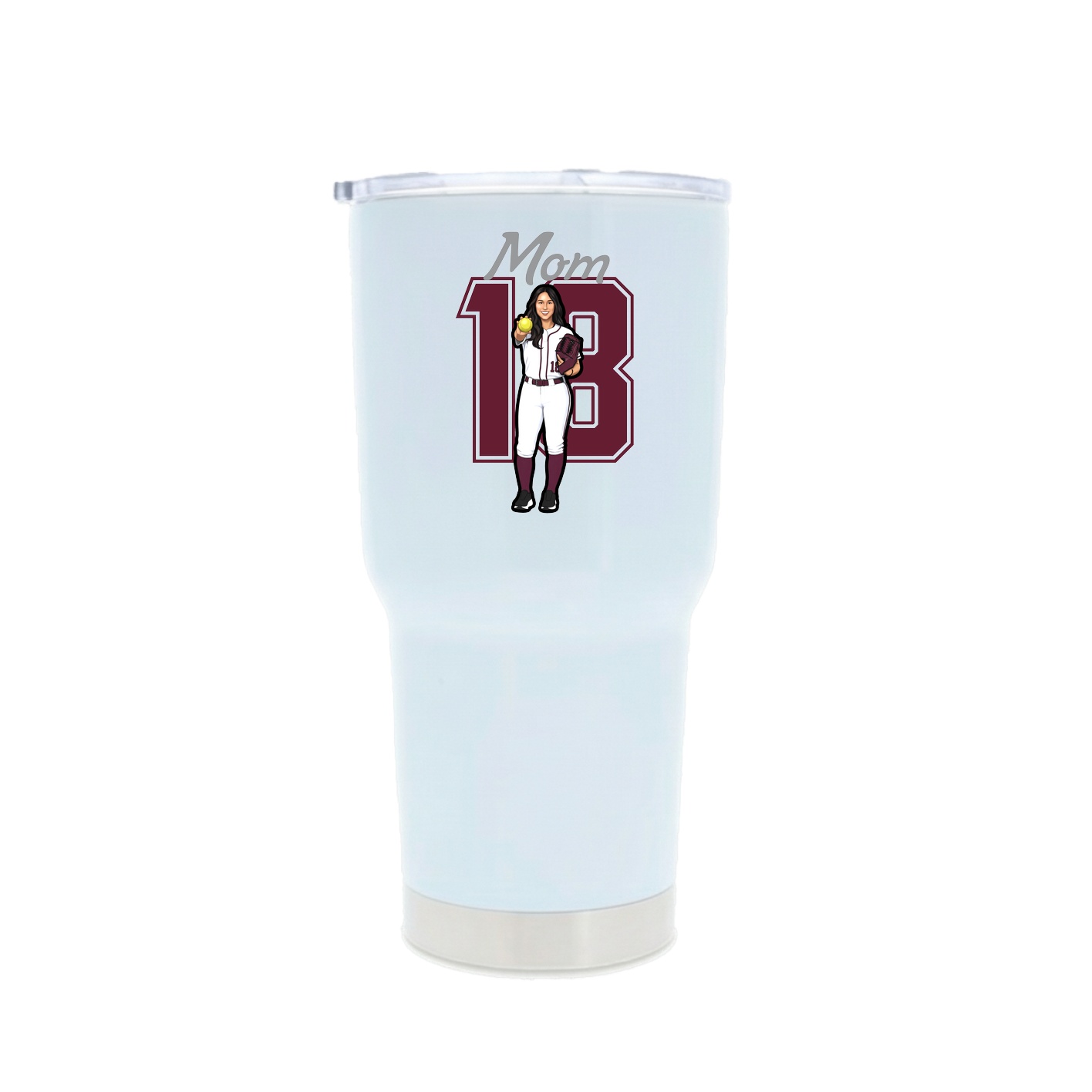 30oz Stainless Steel Tumbler — Mothers Day Shirsey in White