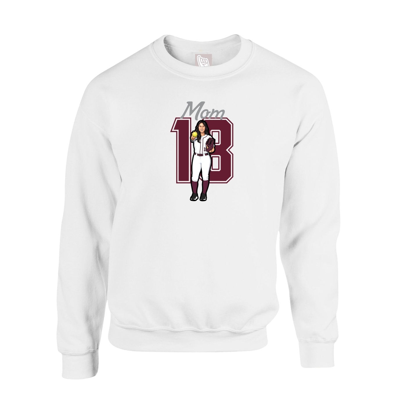 Fleece Crew — Mothers Day Shirsey in White