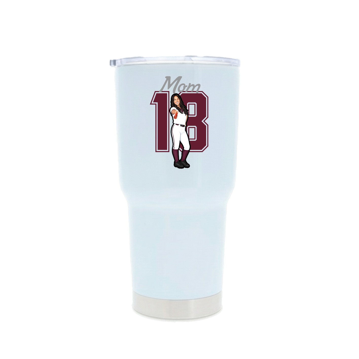 30oz Stainless Steel Tumbler — Mothers Day Shirsey in White