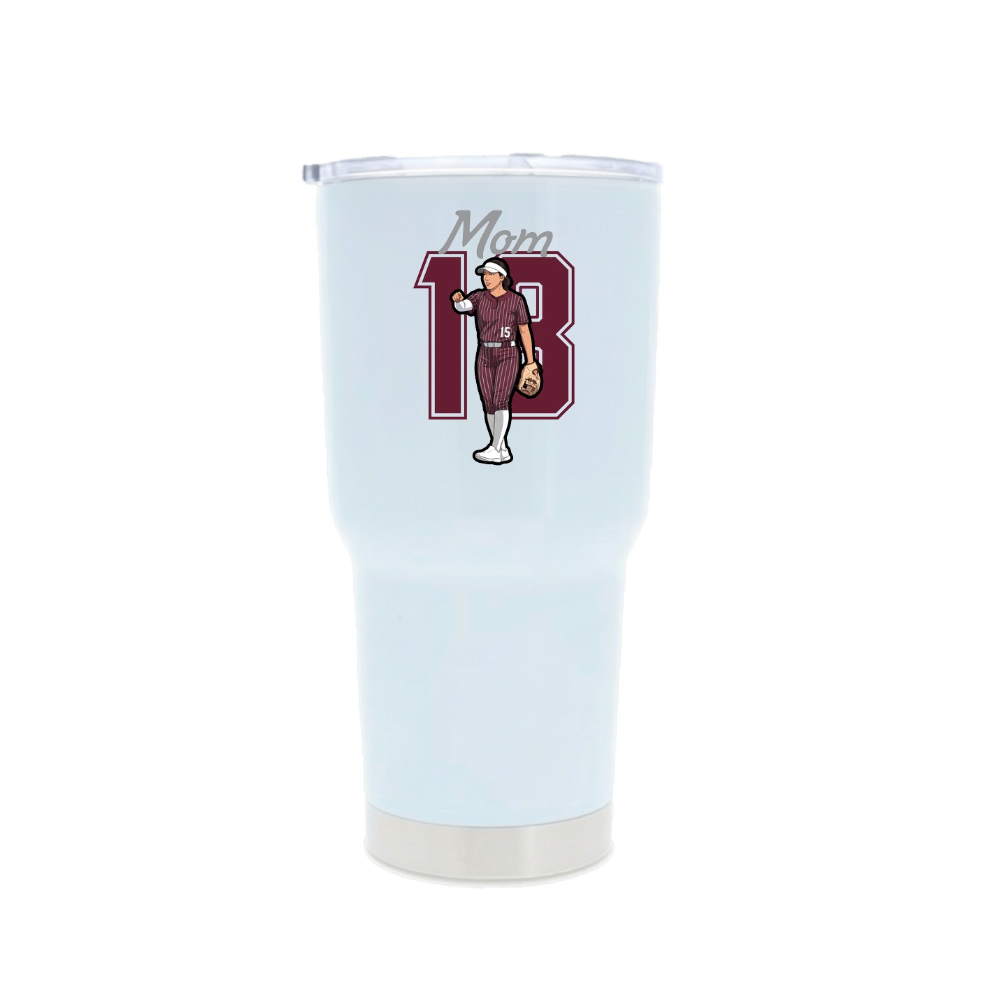 30oz Stainless Steel Tumbler — Mothers Day Shirsey in White