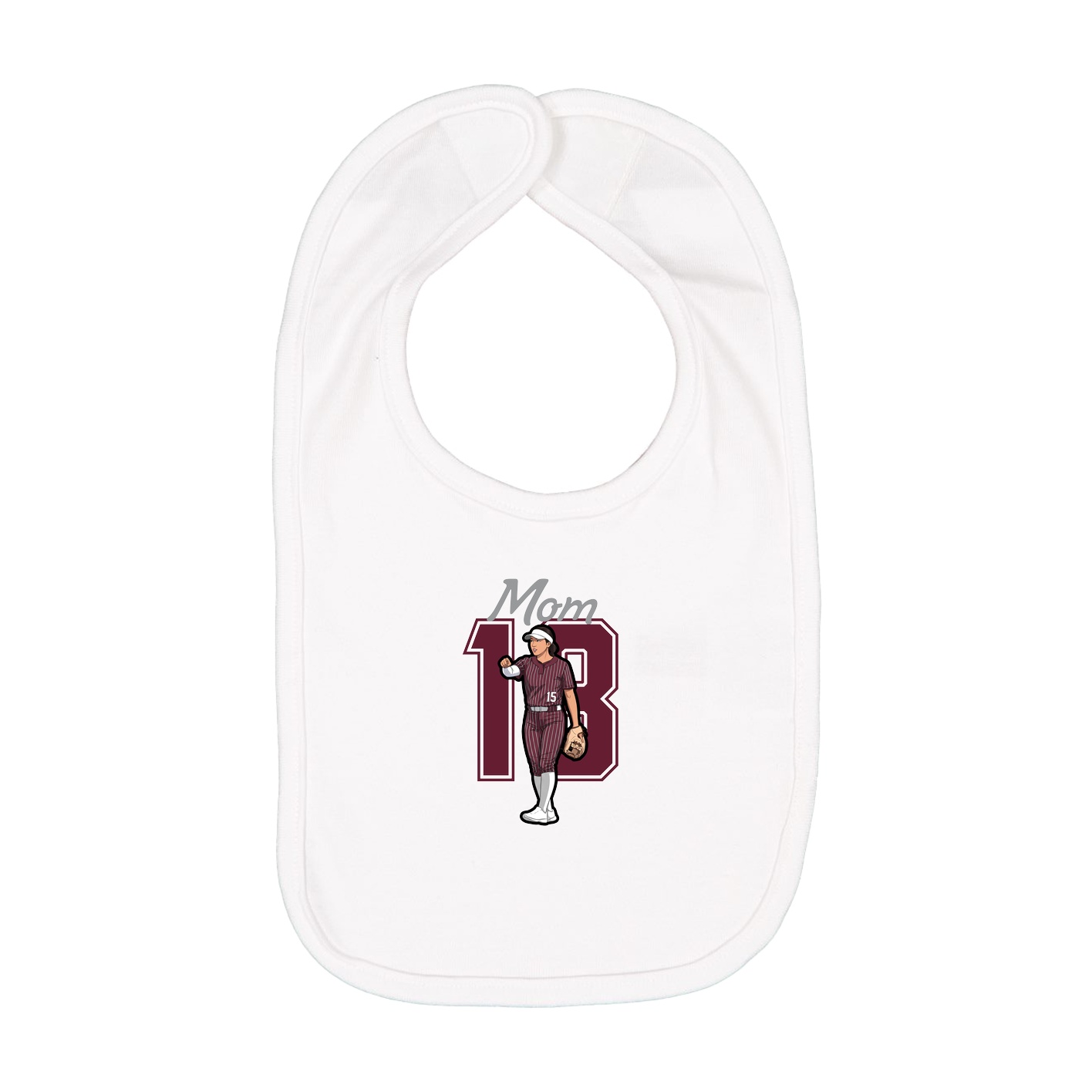Infant Bib — Mothers Day Shirsey in White