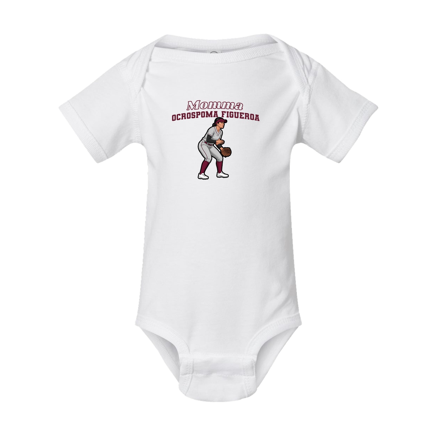 Baby Onesie — Mothers Day Block in White