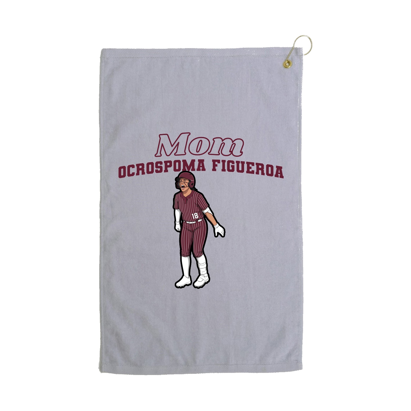 Golf Towel — Mothers Day Block in Grey