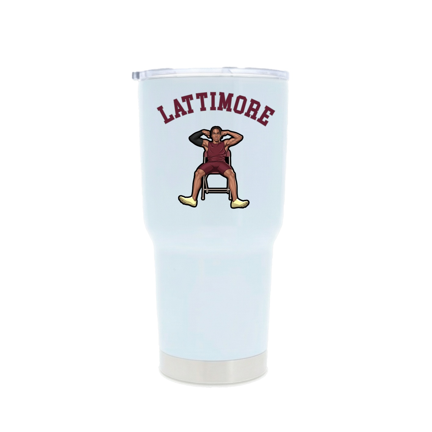 30oz Stainless Steel Tumbler — Shirsey Arch in White