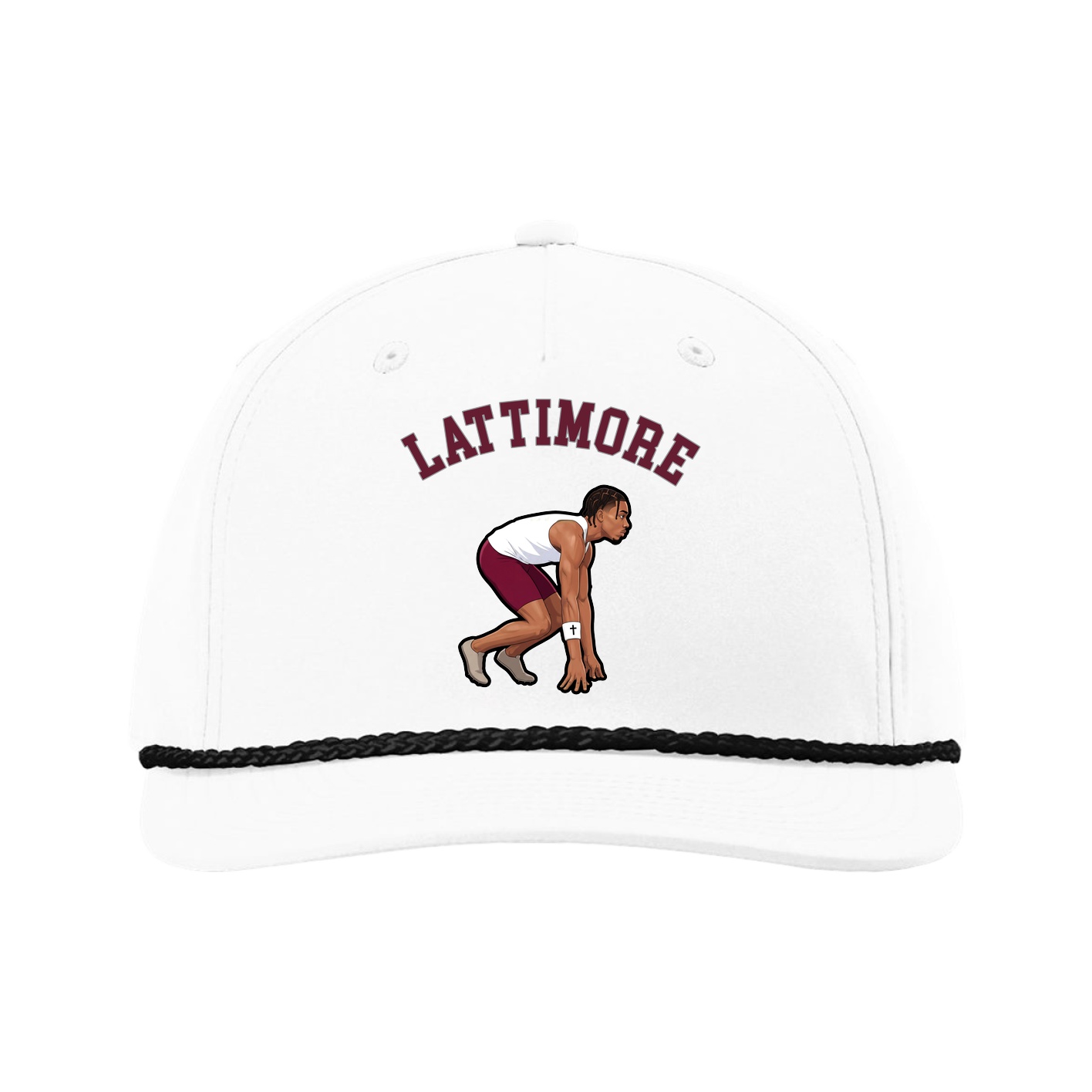 Five-Panel Classic Rope Cap — Shirsey Arch in White