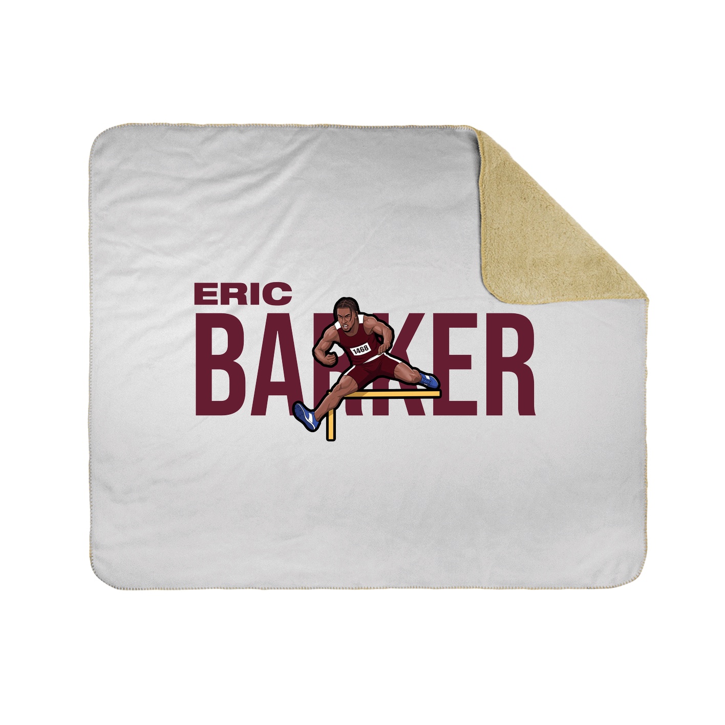 Throw Blanket — Player Name in White