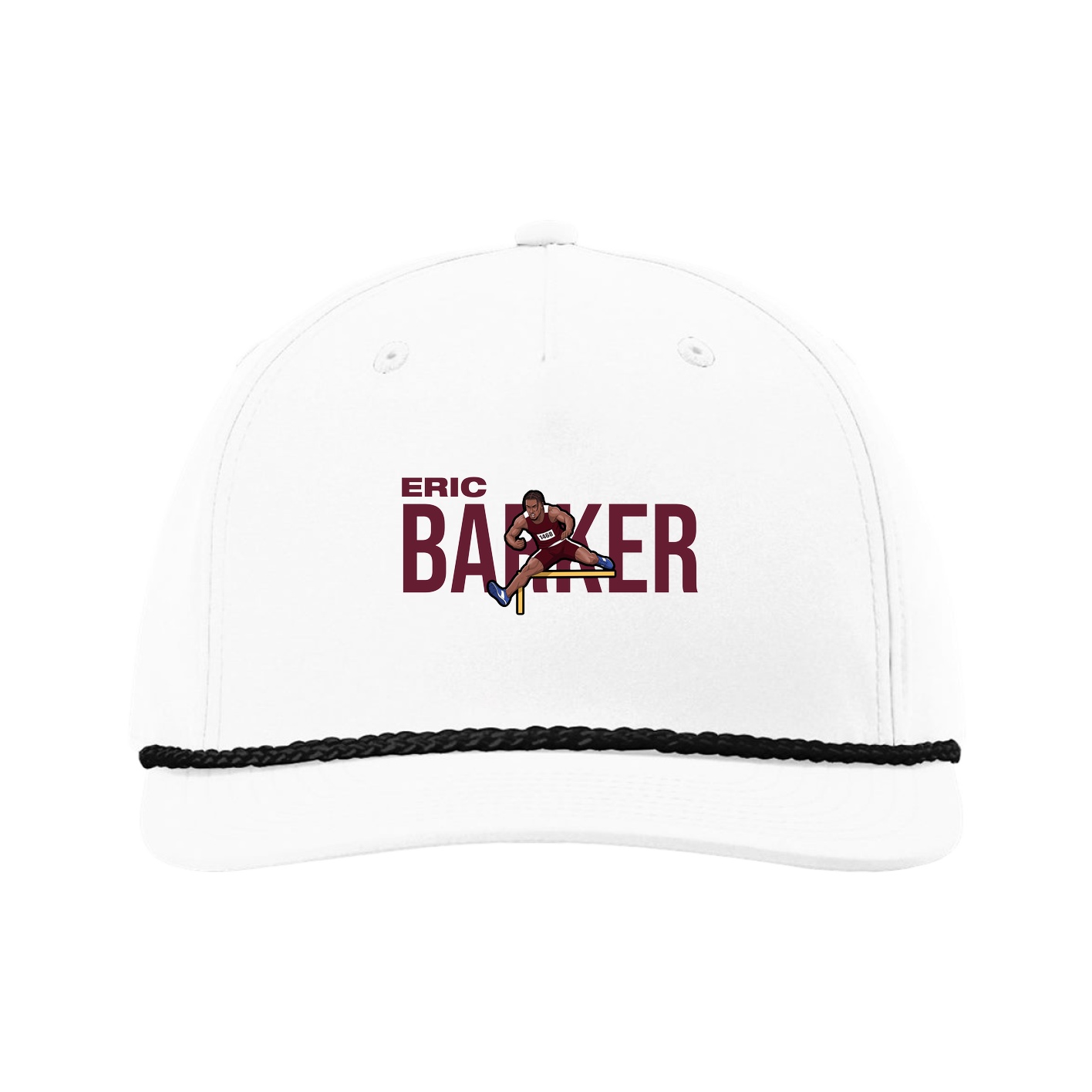 Five-Panel Classic Rope Cap — Player Name in White