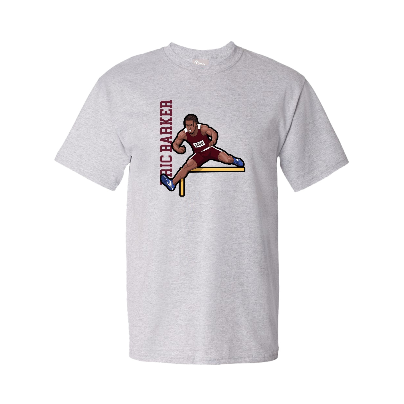 Tee — Name Vertical in Grey