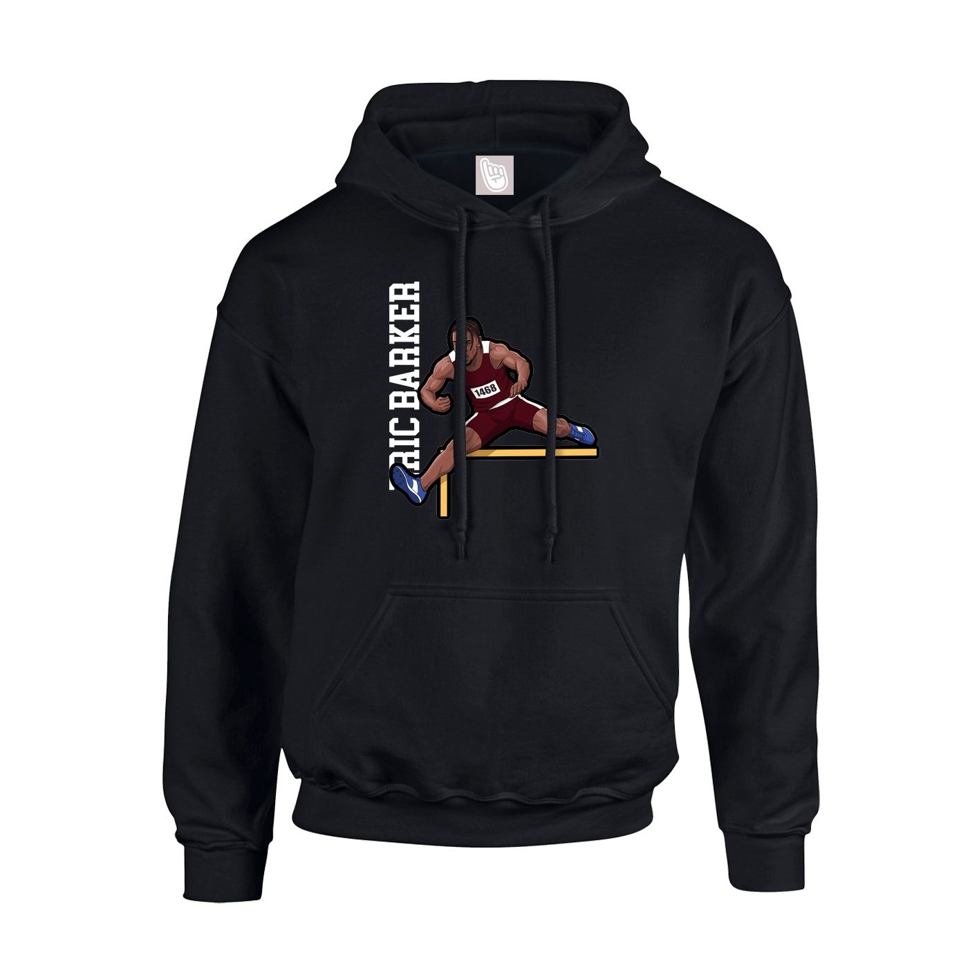 Hoodie — Name Vertical in Black