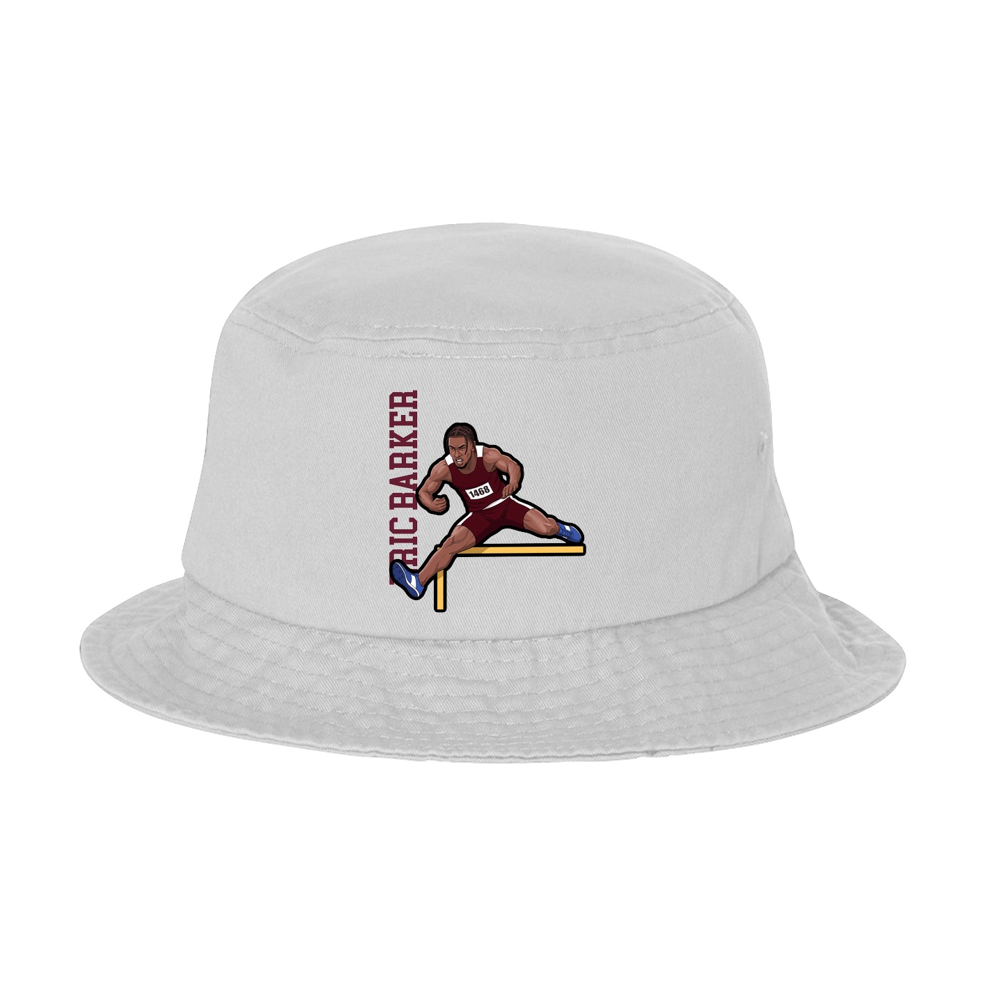 Bucket Cap — Name Vertical in White
