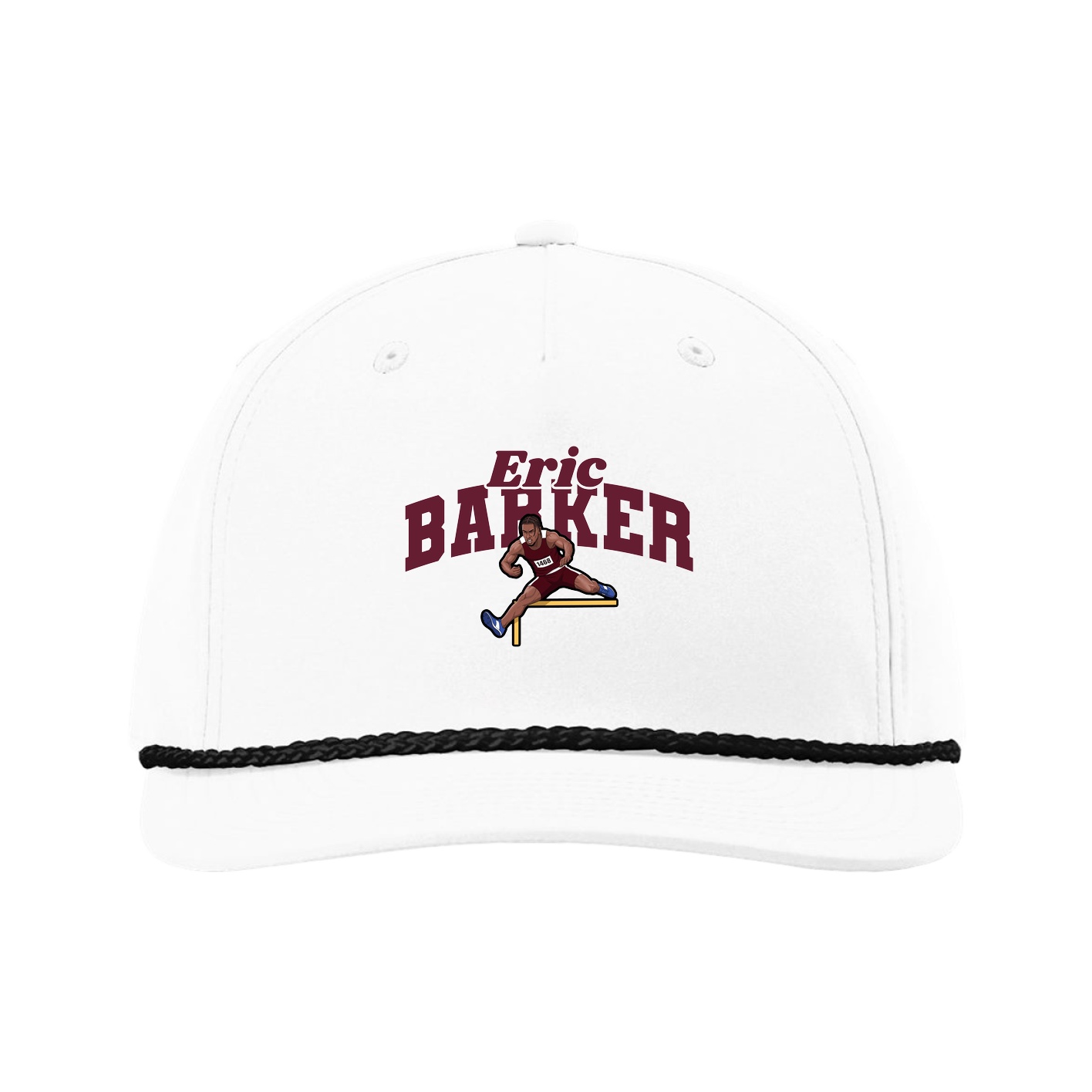 Five-Panel Classic Rope Cap — Signature Arch in White