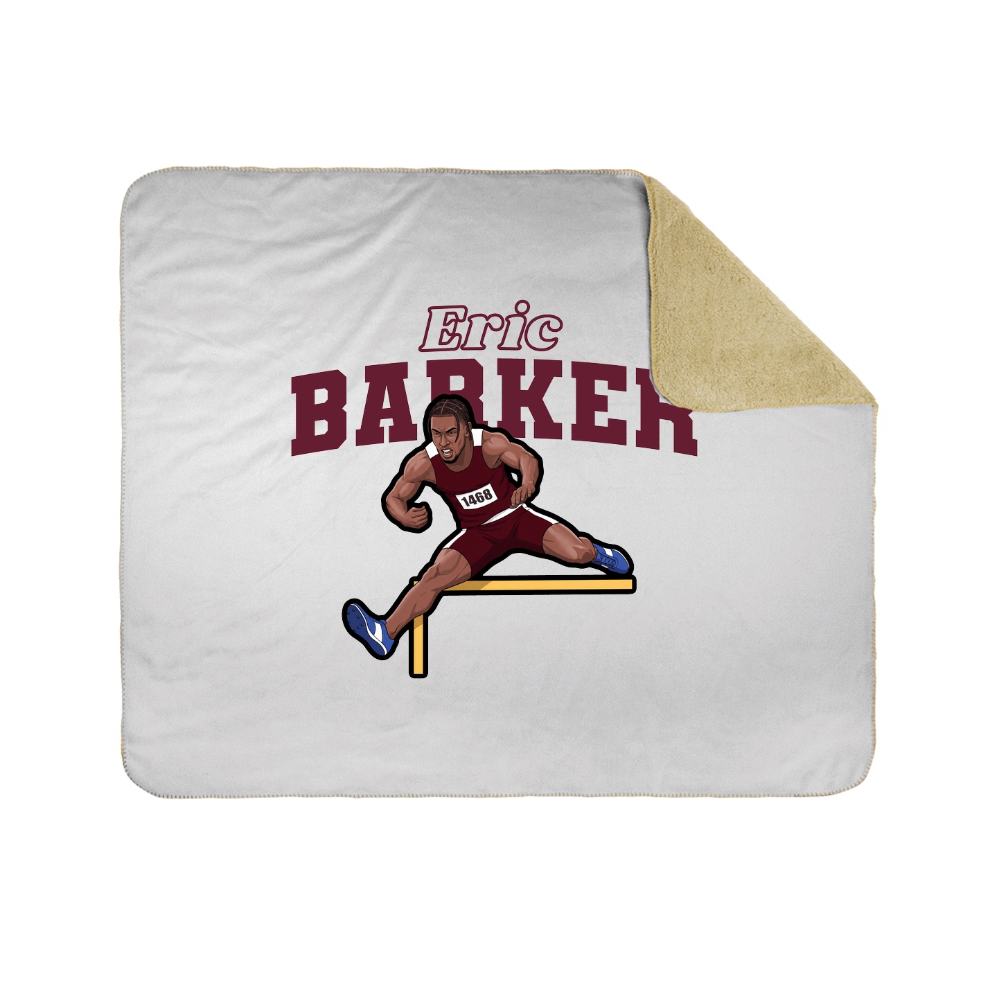 Throw Blanket — Name Arch in White