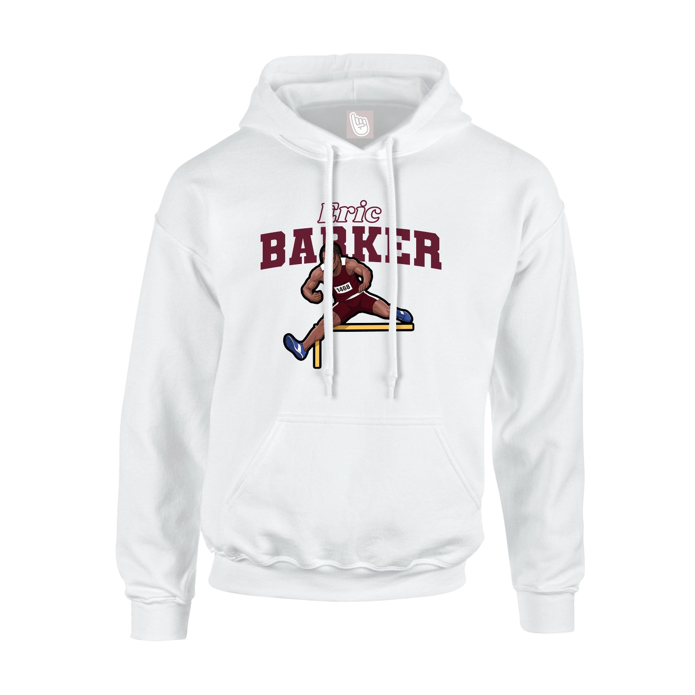 Hoodie — Name Arch in White