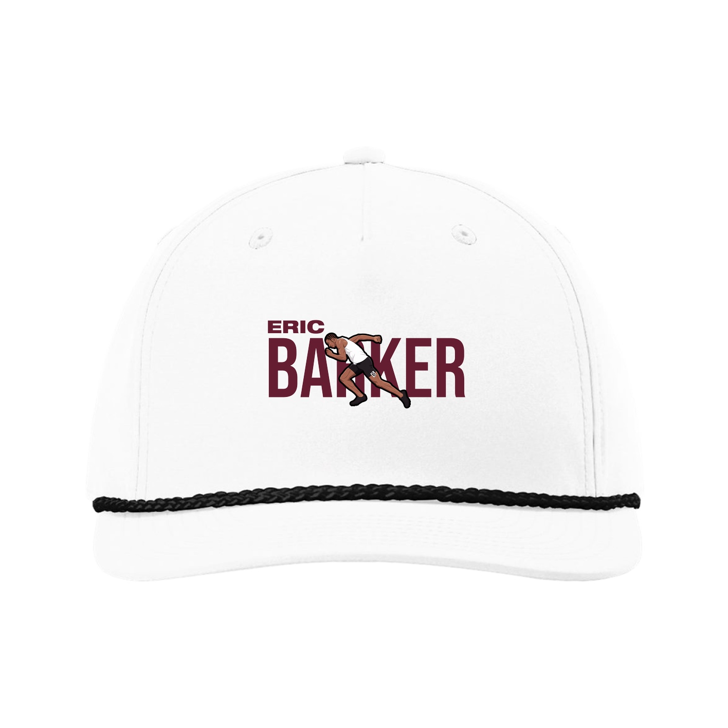 Five-Panel Classic Rope Cap — Player Name in White