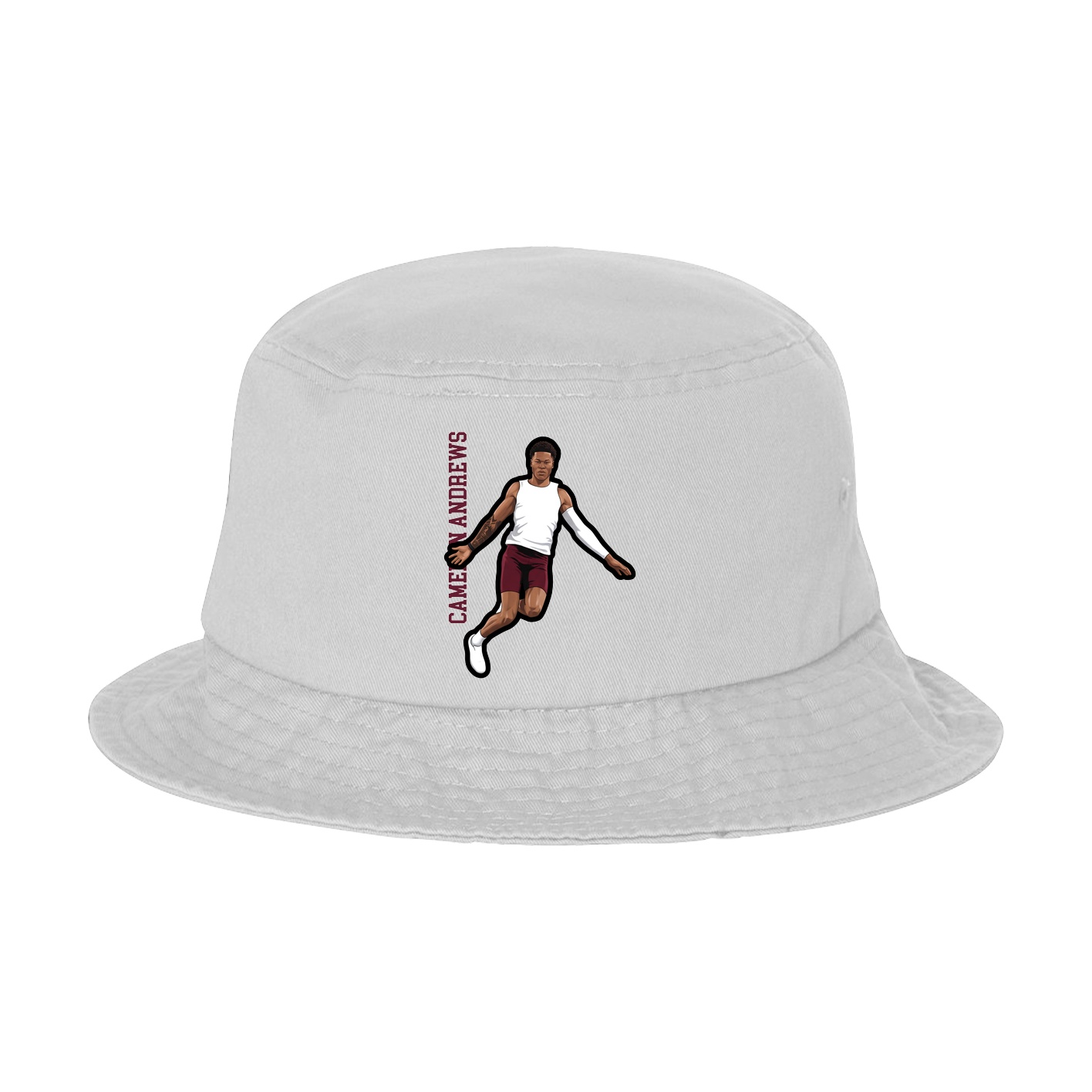 Bucket Cap — Name Vertical in White