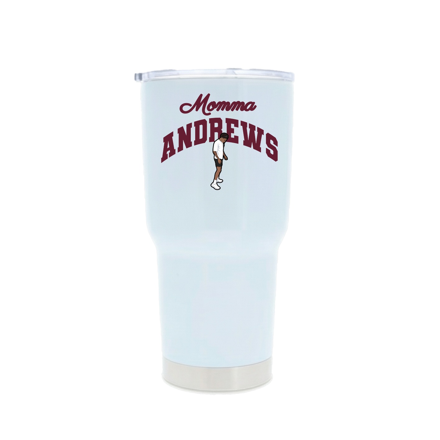 30oz Stainless Steel Tumbler — Mothers Day Arch in White